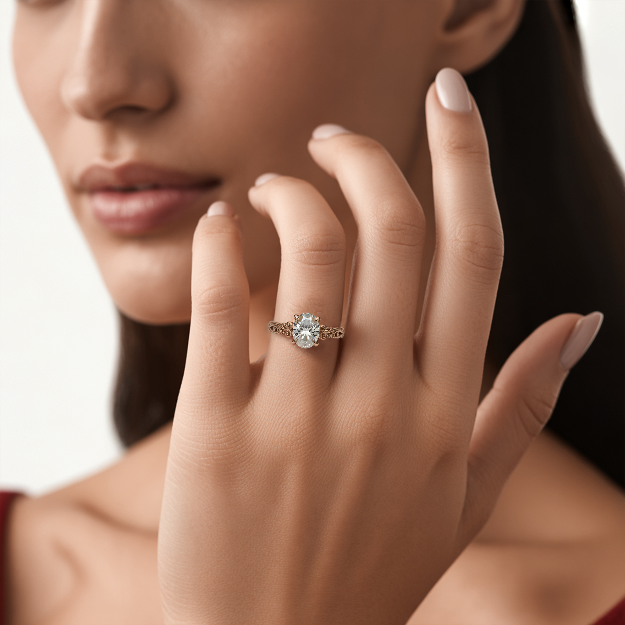 La Célestine - Bague Moissanite Vintage