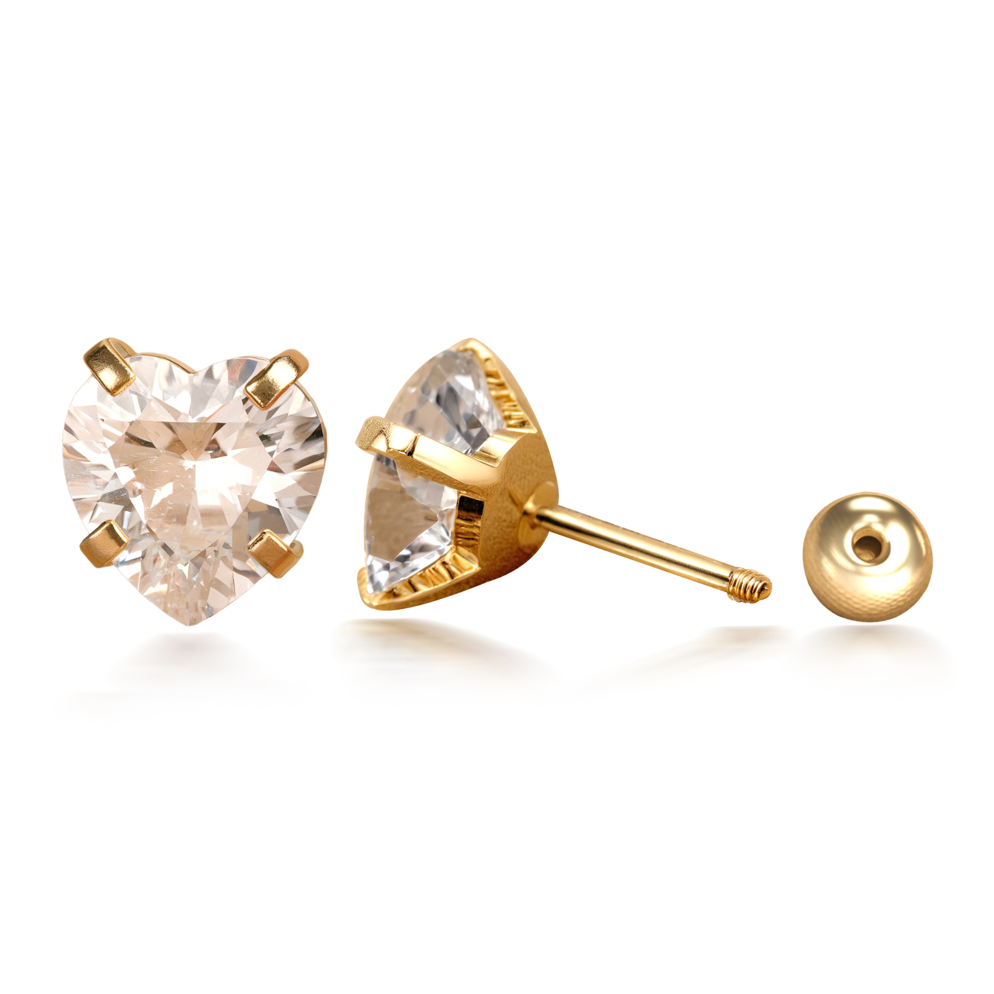 Elegante hartvormige oorstekers