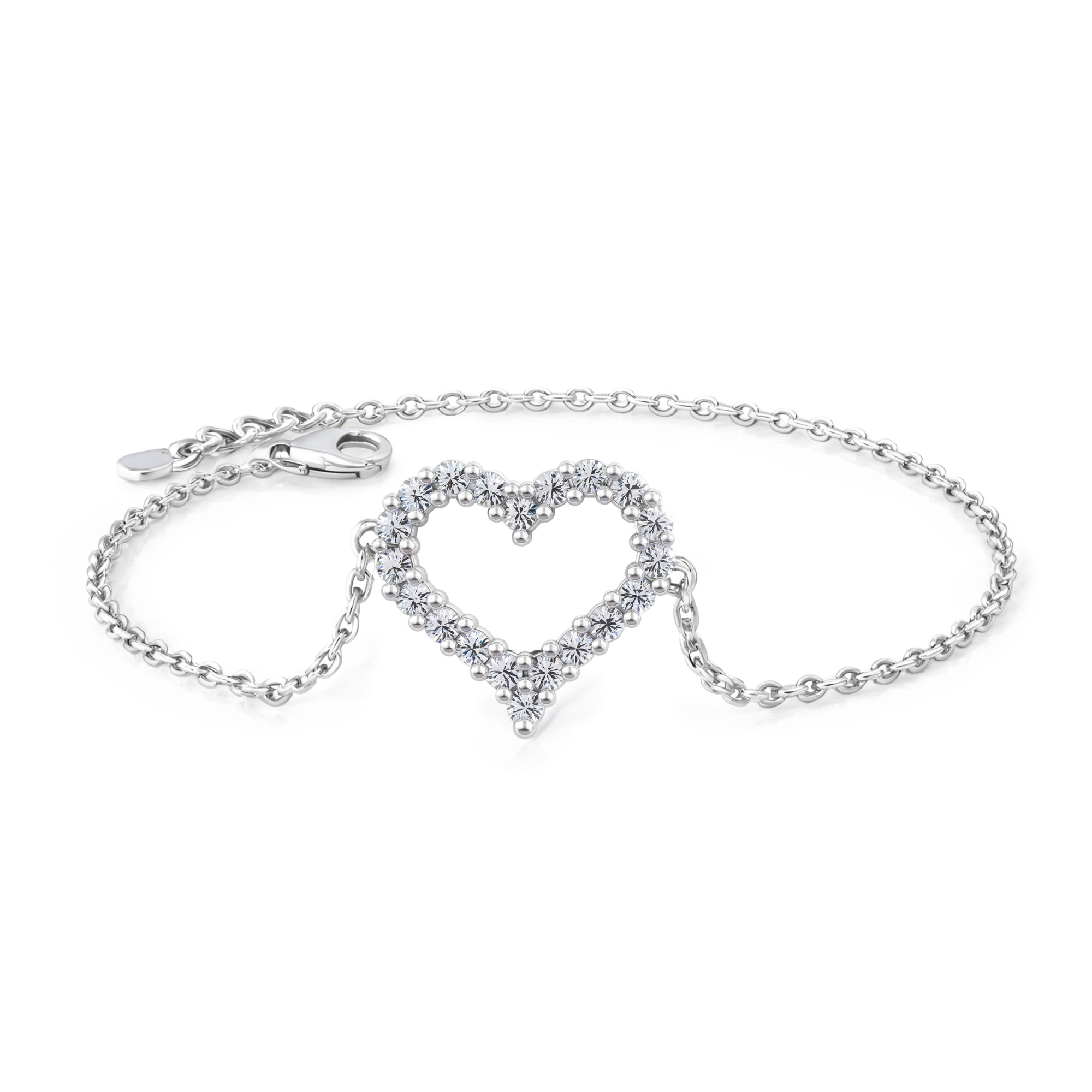 Herzarmband mit Diamant-Akzent