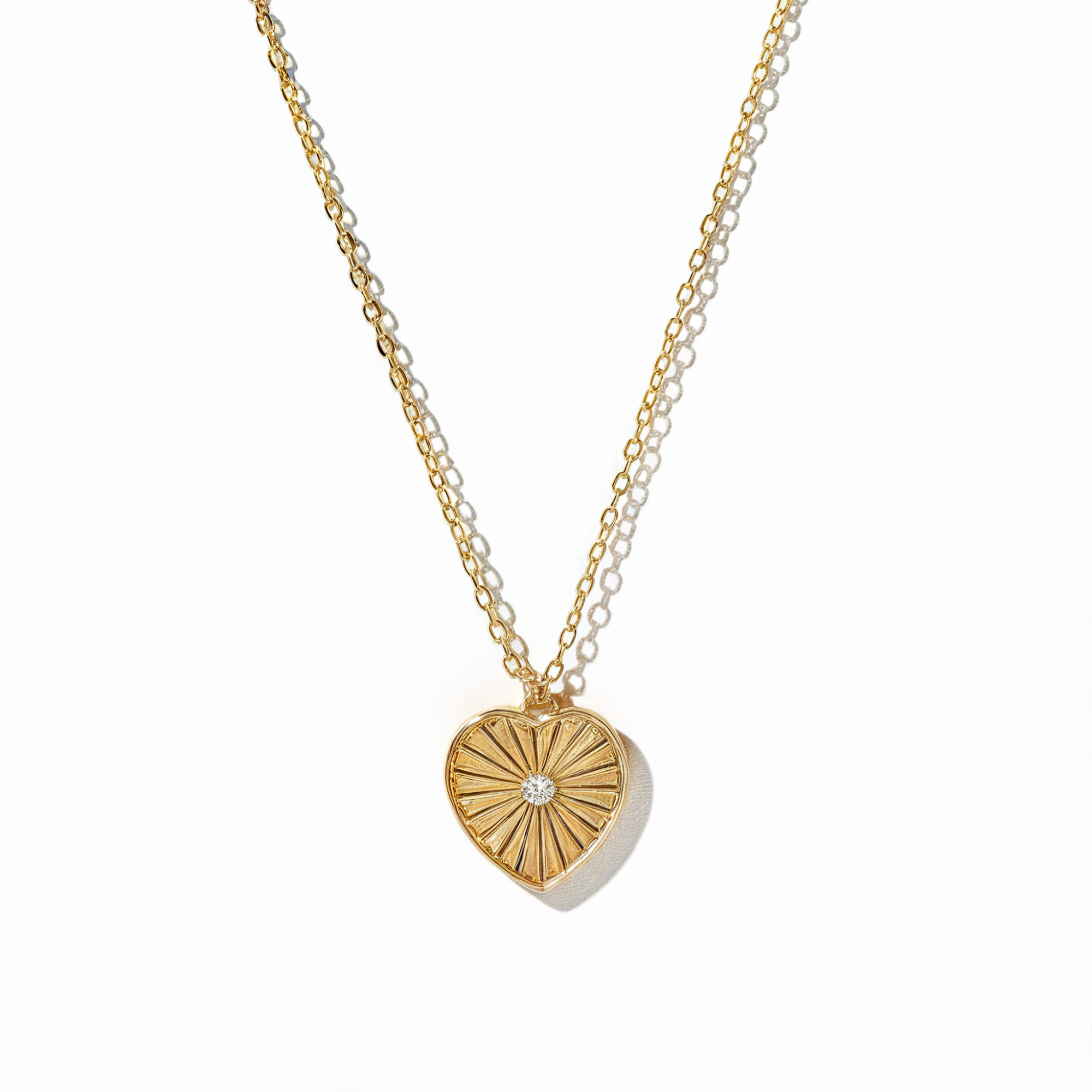 Diamanten Vintage Hart Ketting