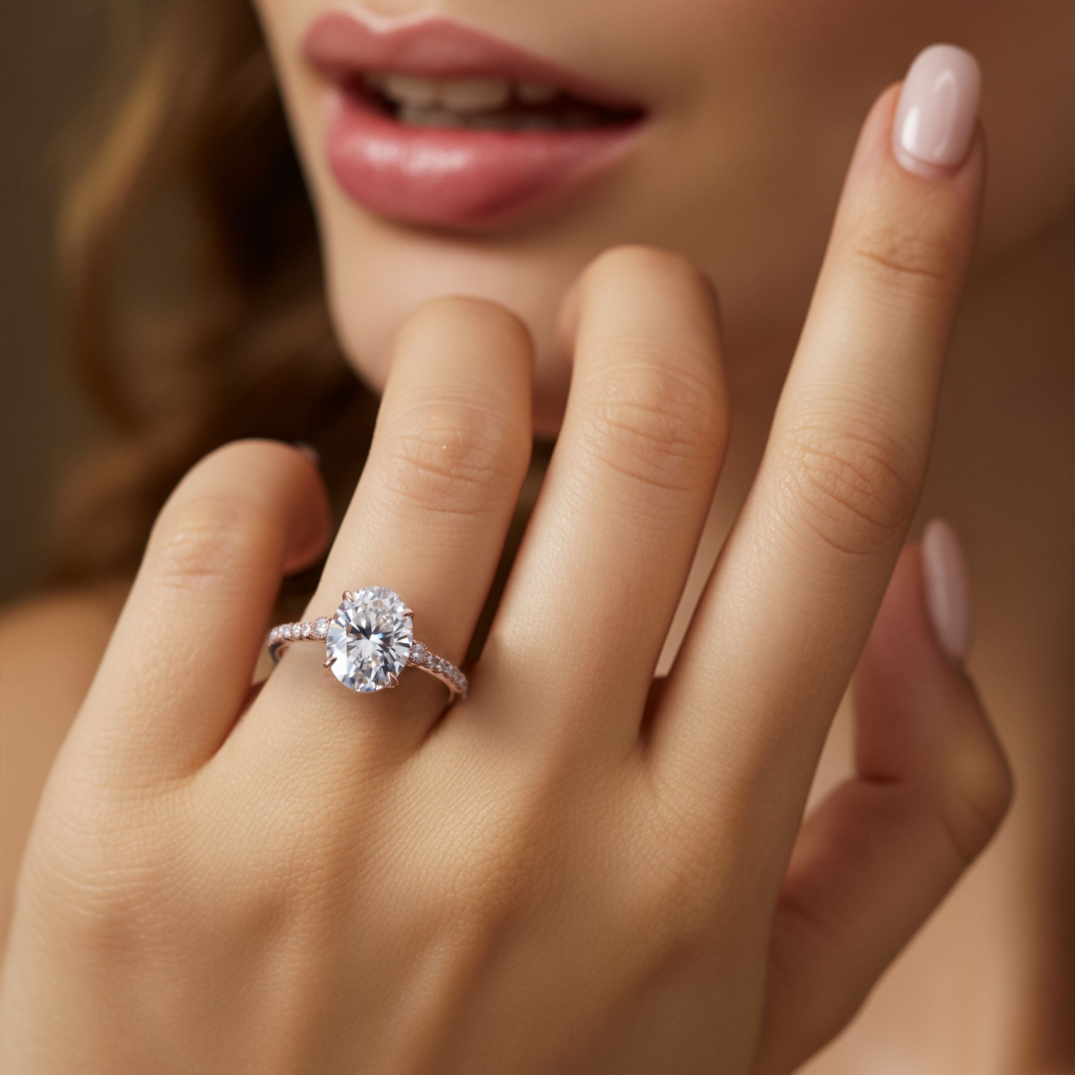 Der Luna 4CT Moissanite Ring