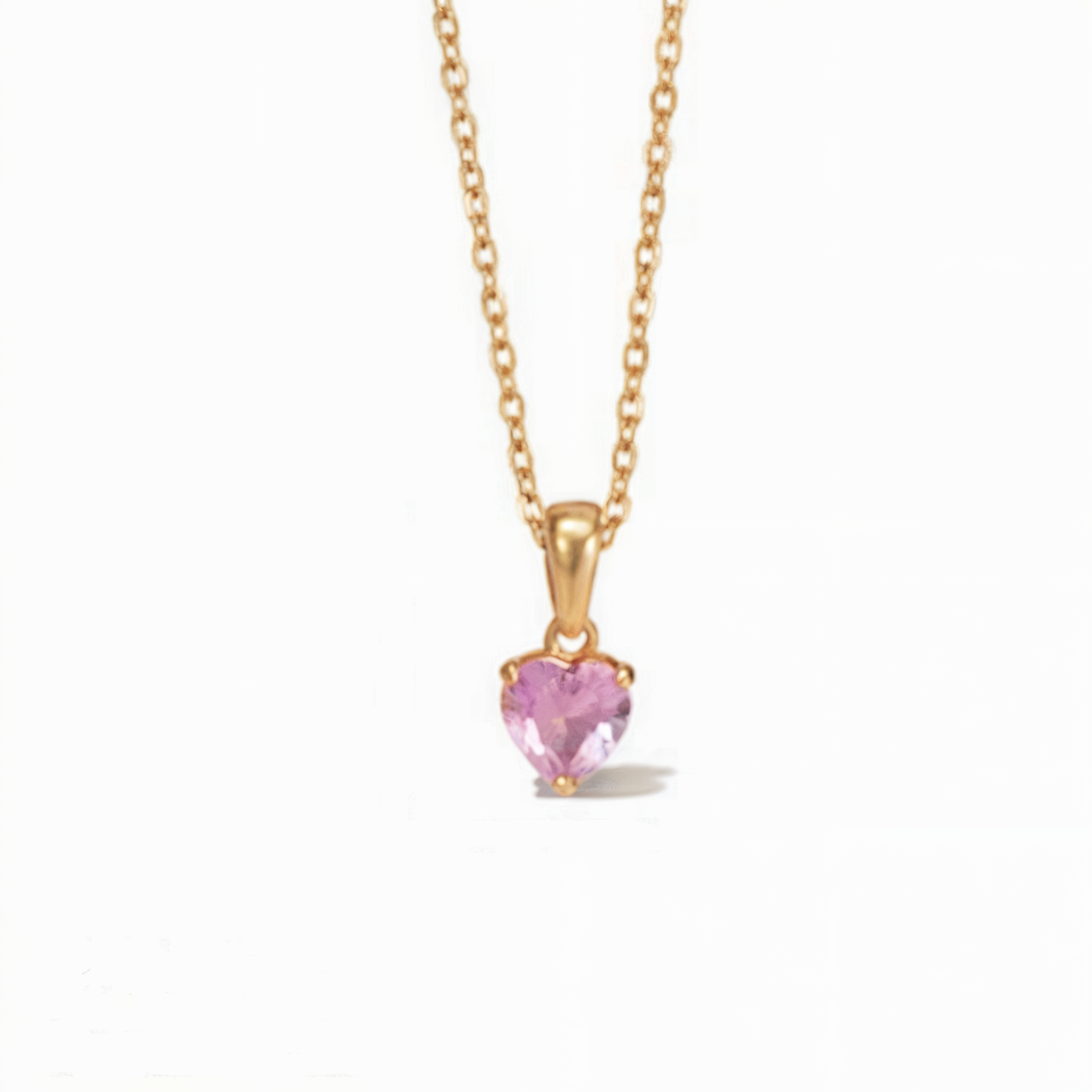 Roségouden Roze Hart Ketting