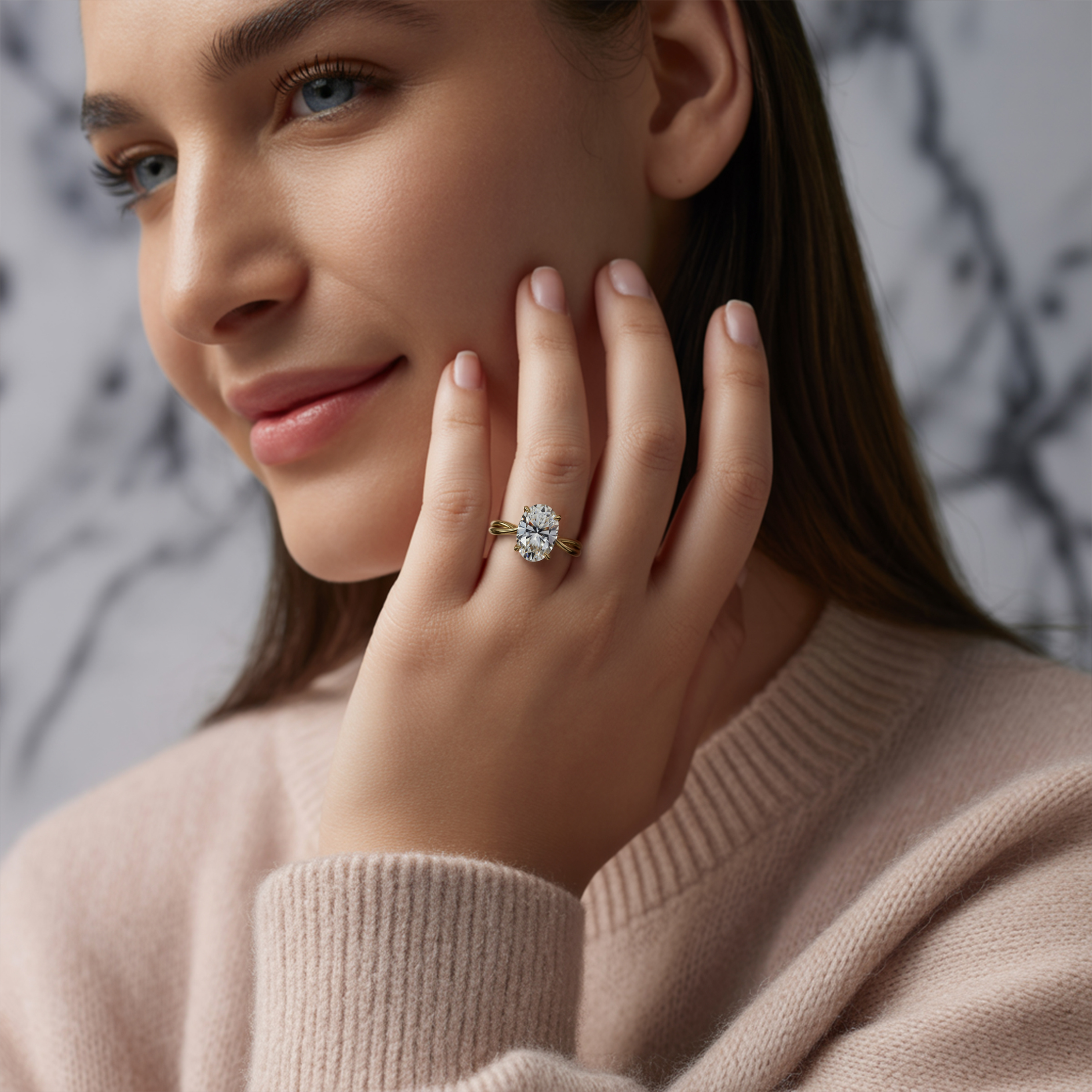 Der Opaline - Infinity Moissanite Ring