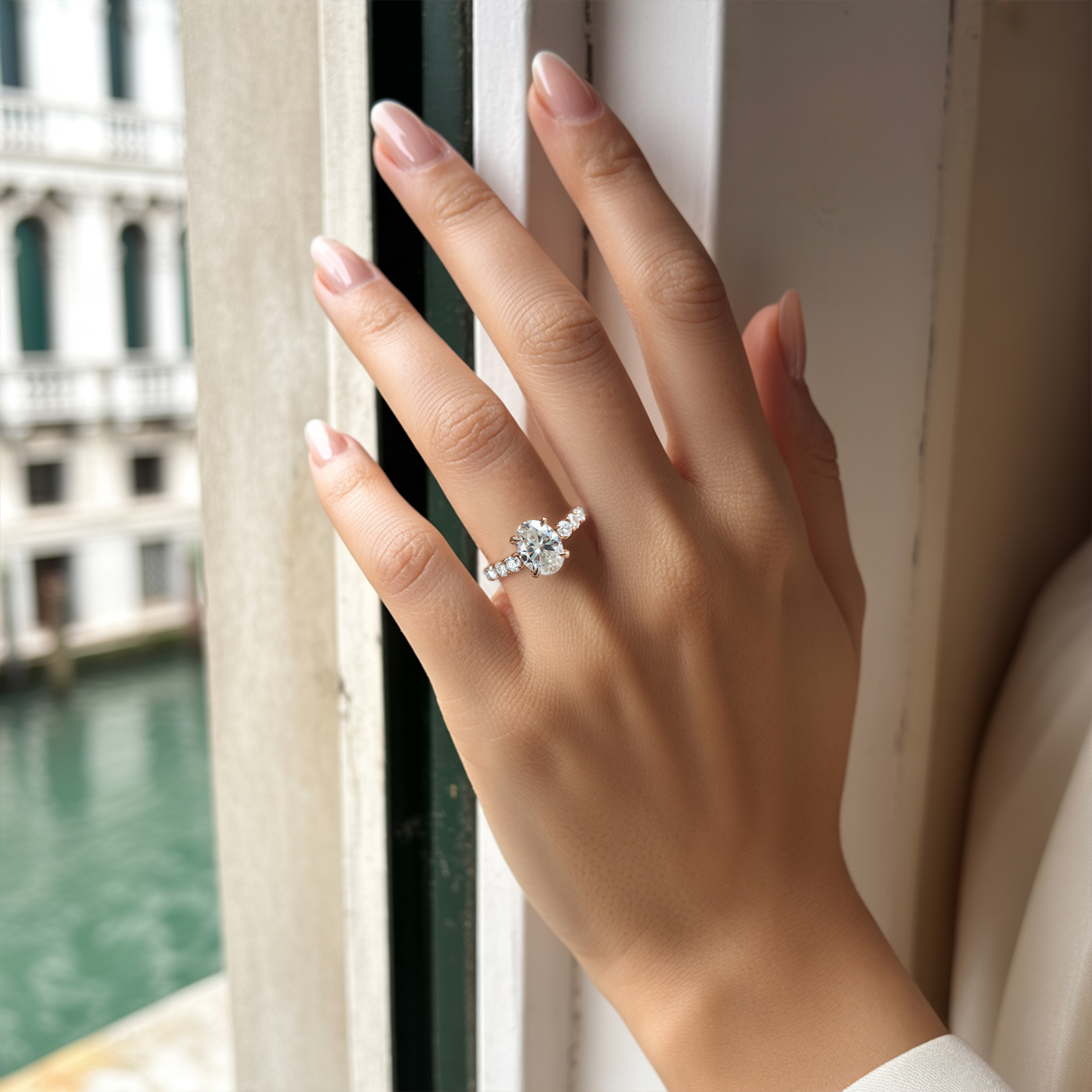 Der Celestine 3CT Moissanite Ring
