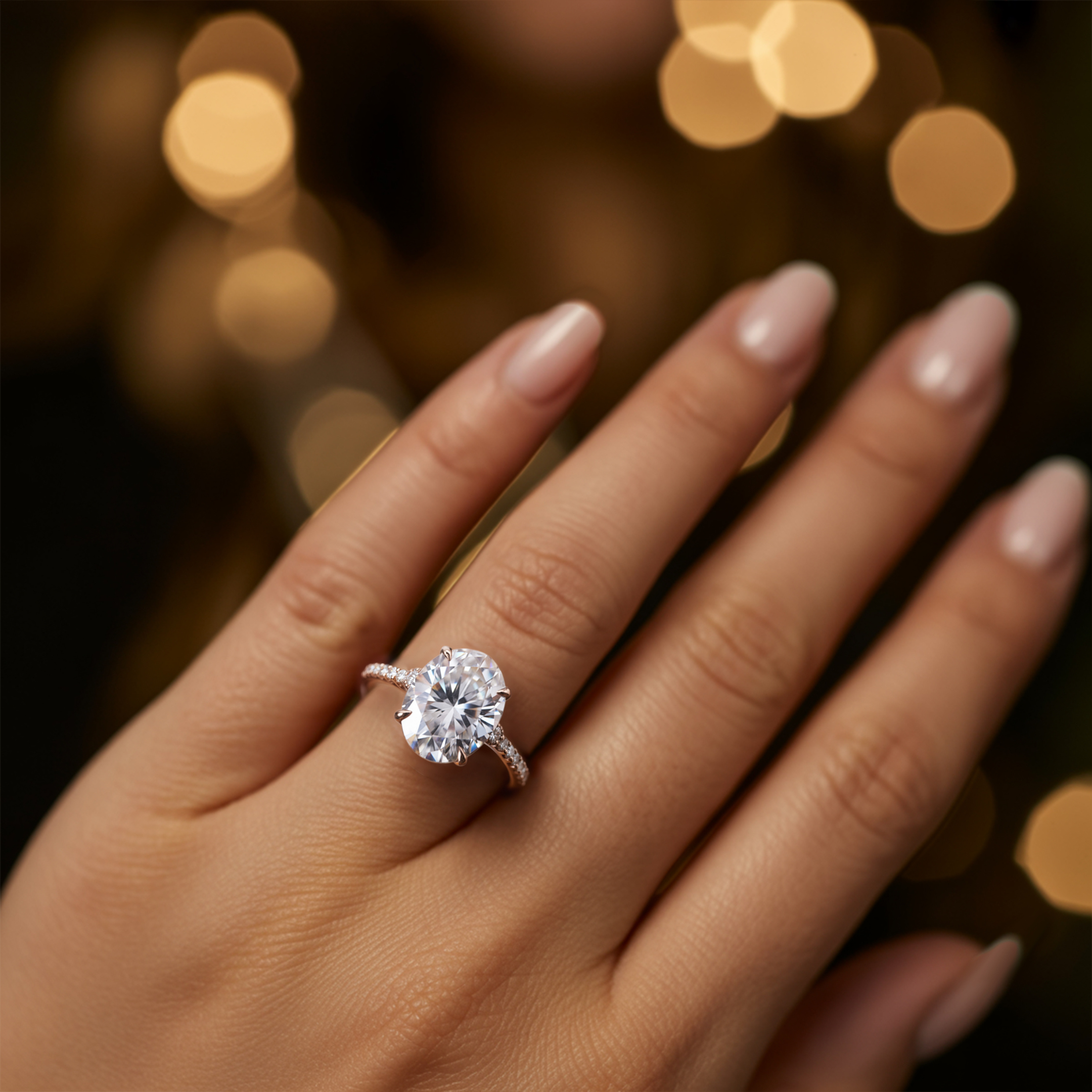 La Bague Luna 5CT en Moissanite