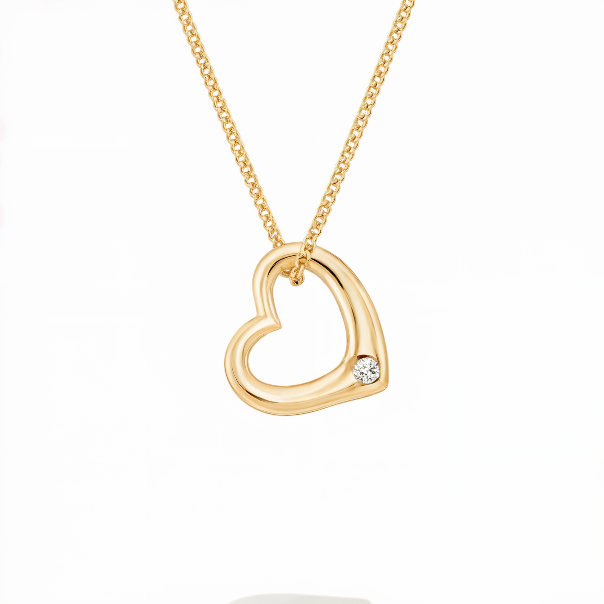 Eeuwige Liefde Diamanten Hart Ketting