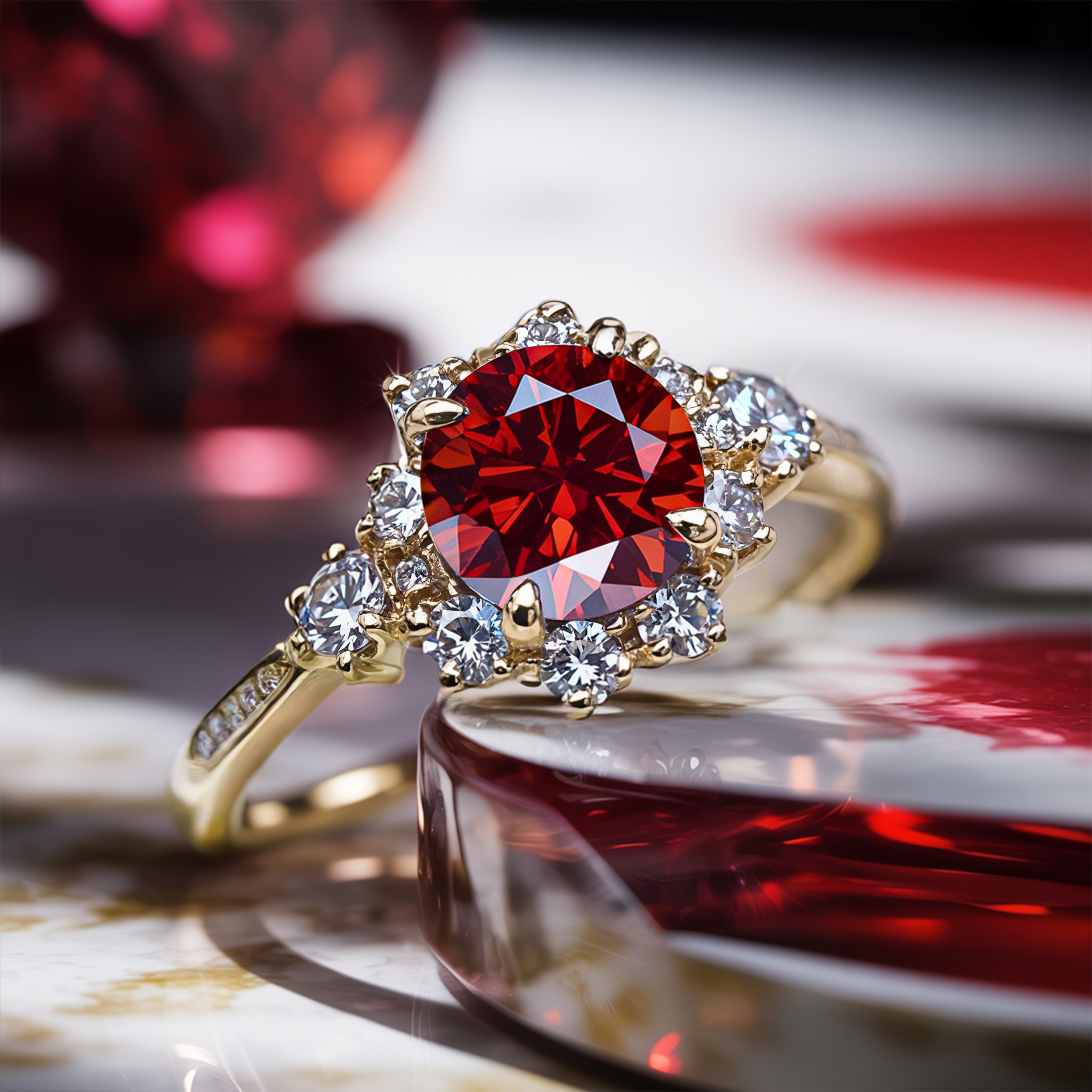 De Bethany - Rode Moissanite Ring