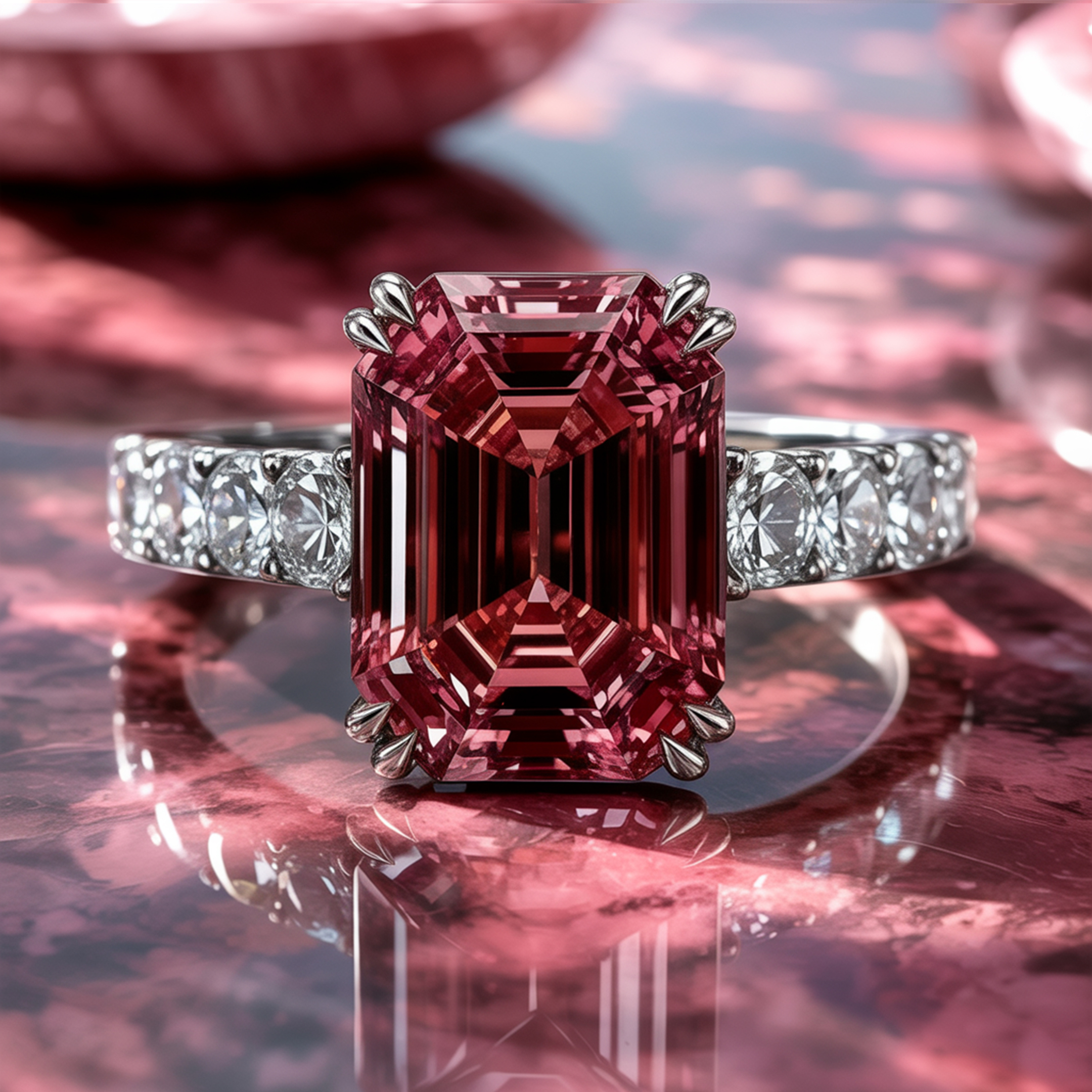 Der Camilla – Roter Moissanitring
