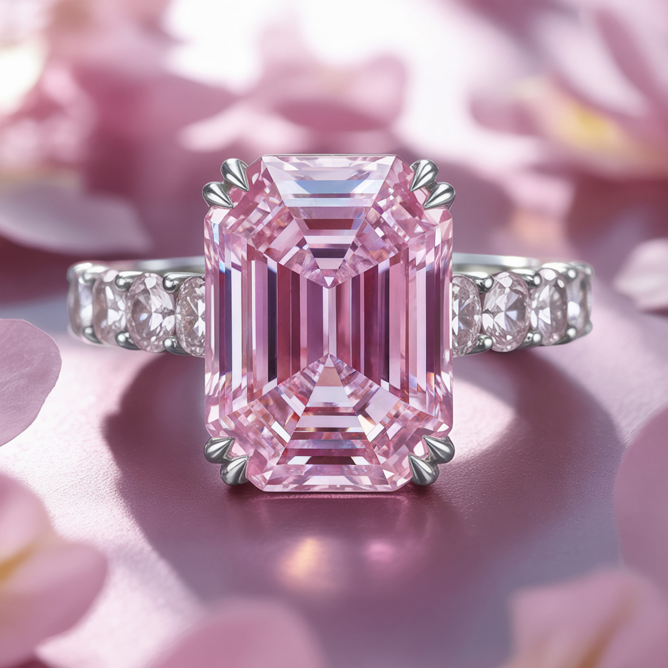 Der Camilla 4CT Pink Moissanite Ring