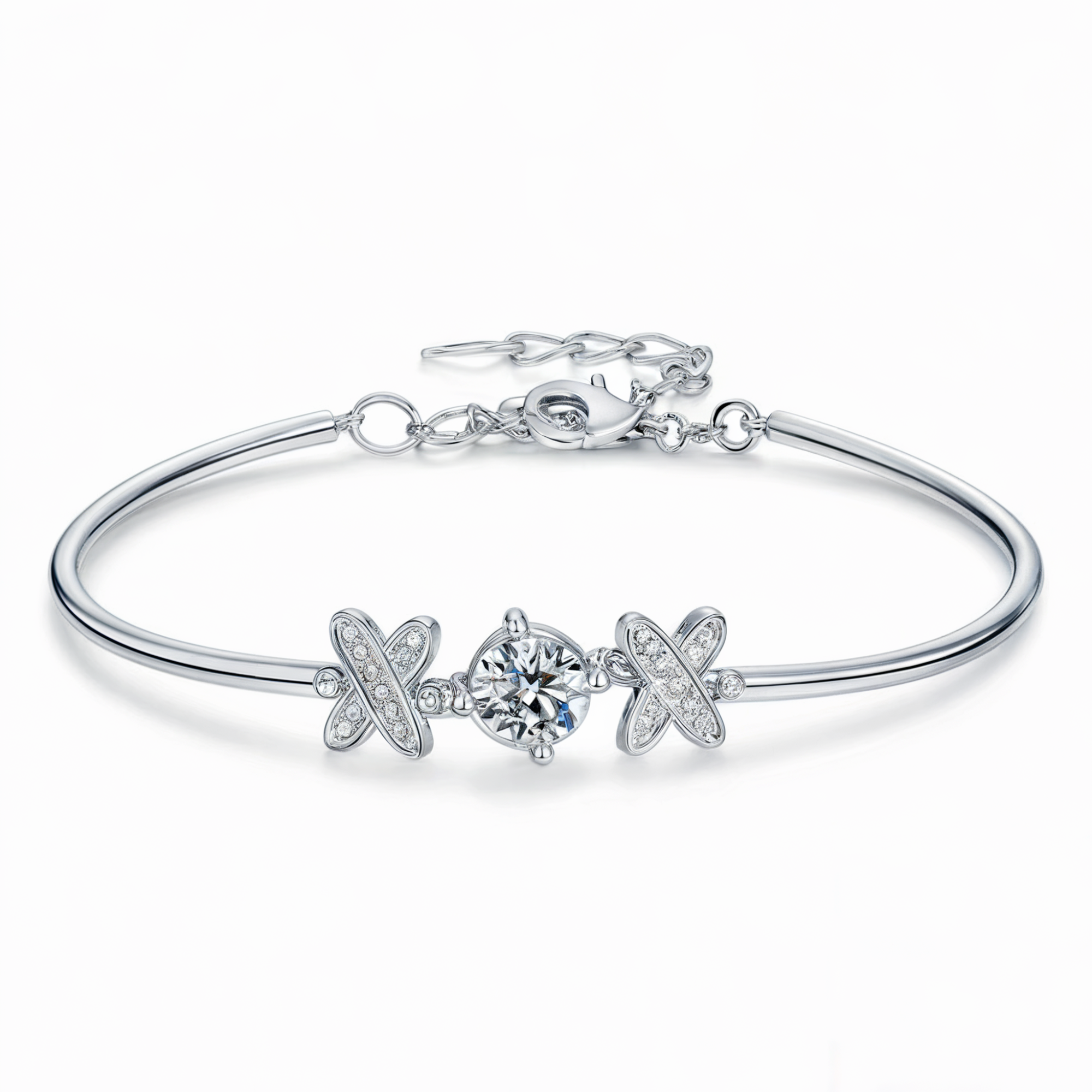 Armreif mit runden Diamanten