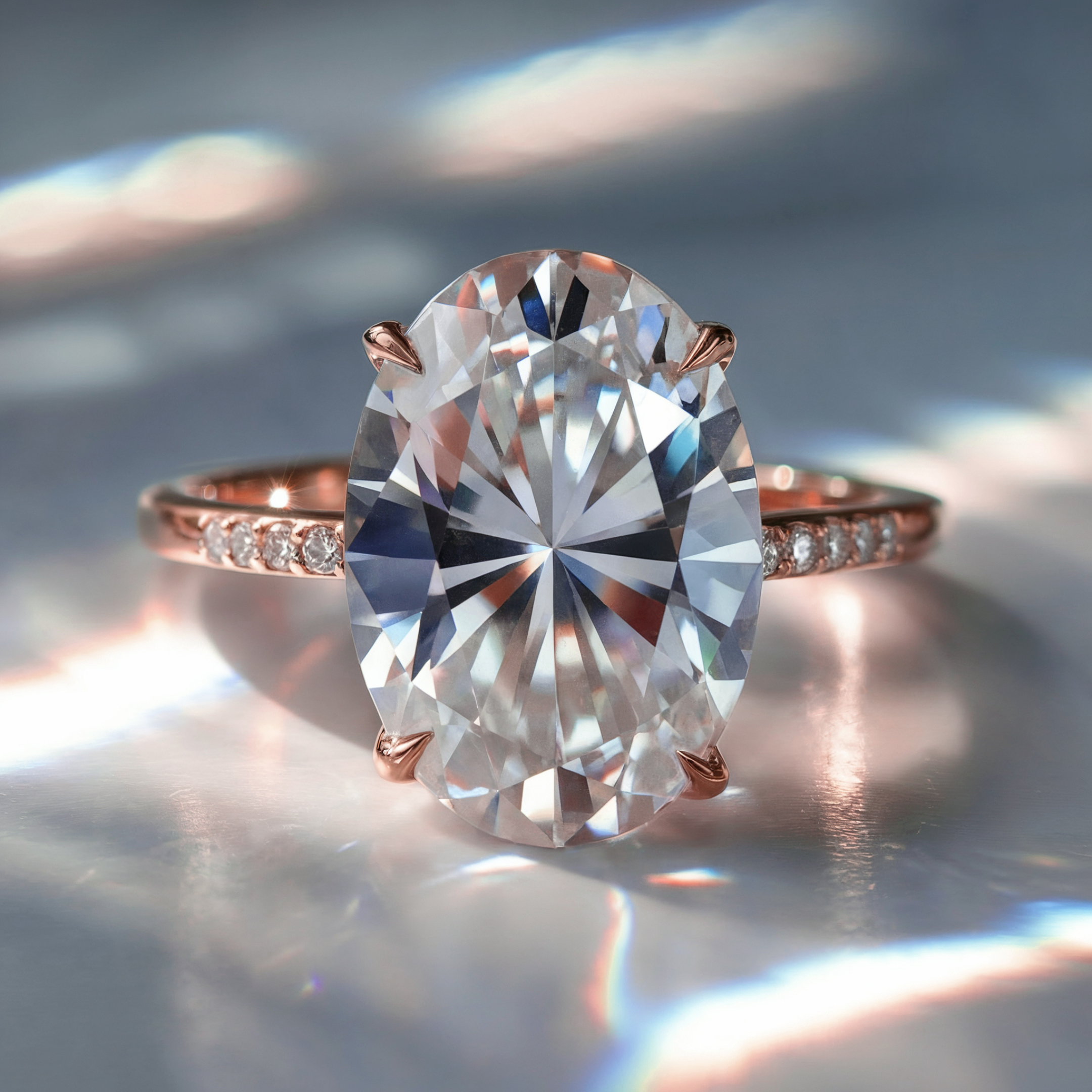 Der Opaline 5CT Moissanite Ring