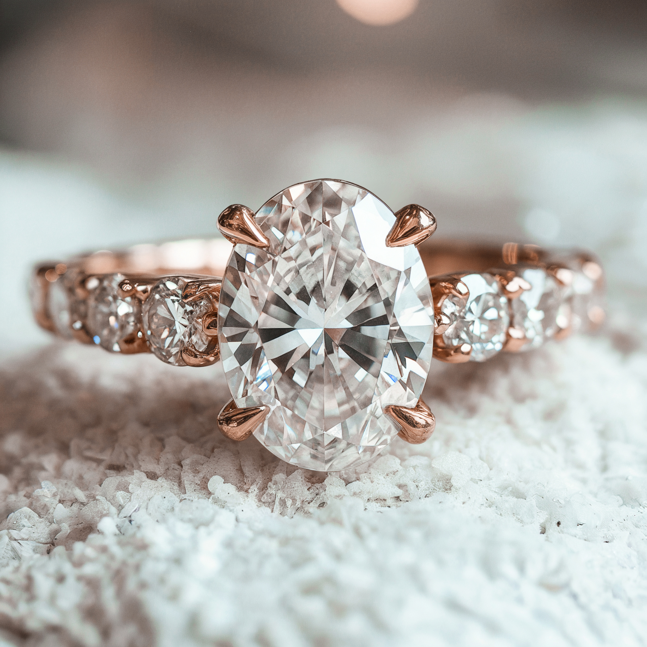 Der Celestine 3CT Moissanite Ring