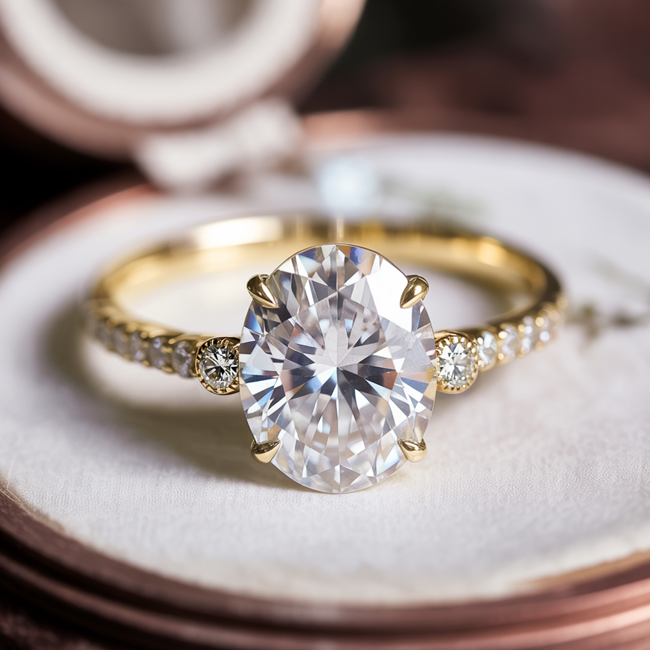 Der Luna 4CT Moissanite Ring