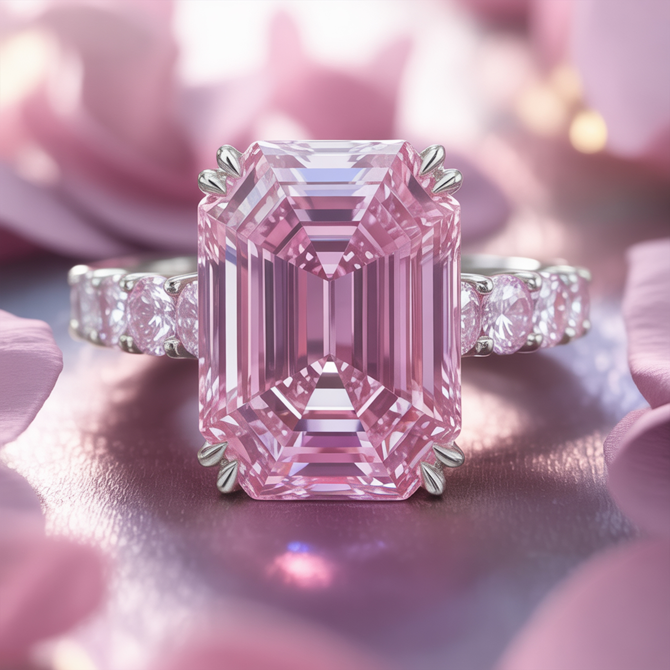 Der Camilla 5CT Pink Moissanite Ring