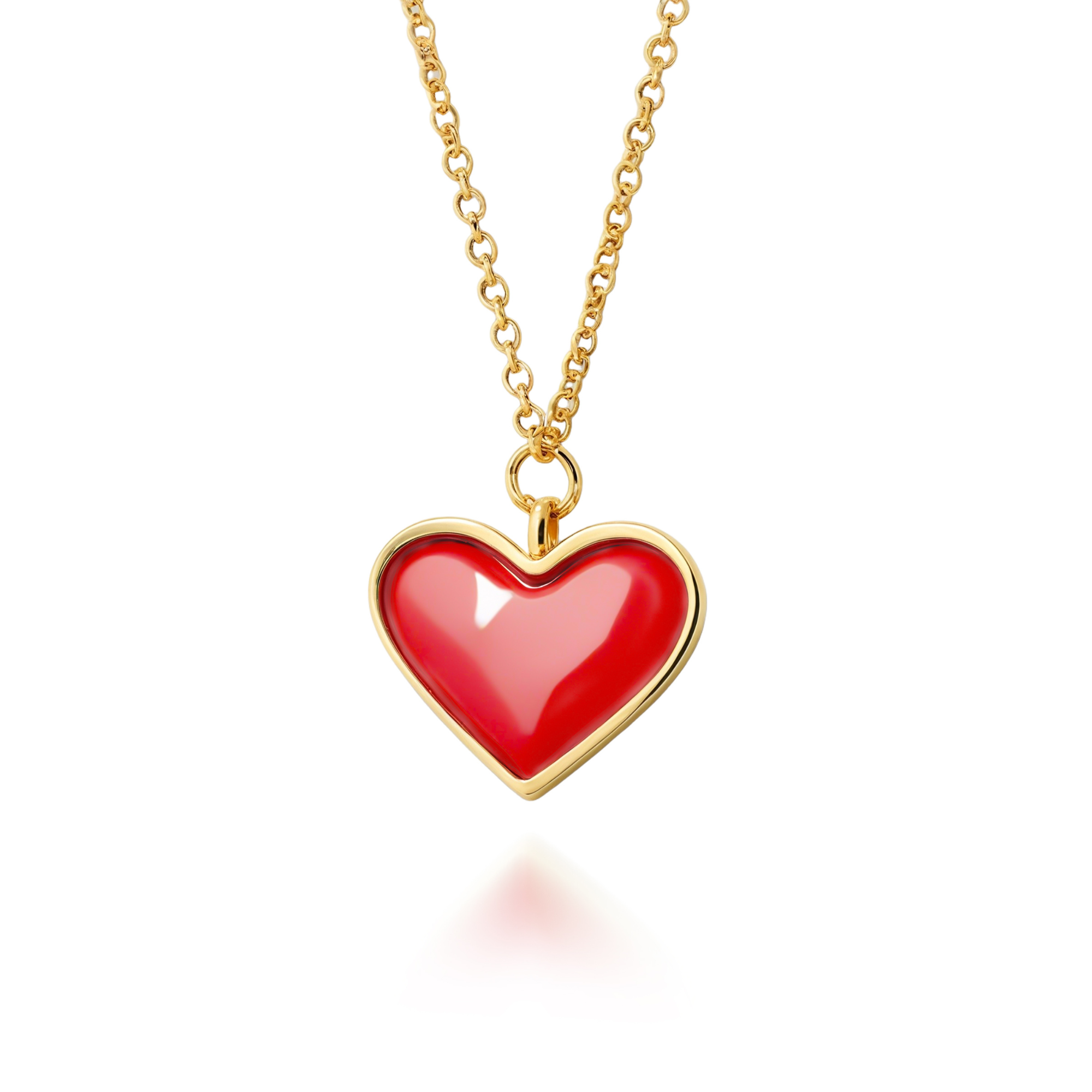 Collier Cœur Rouge Romantique