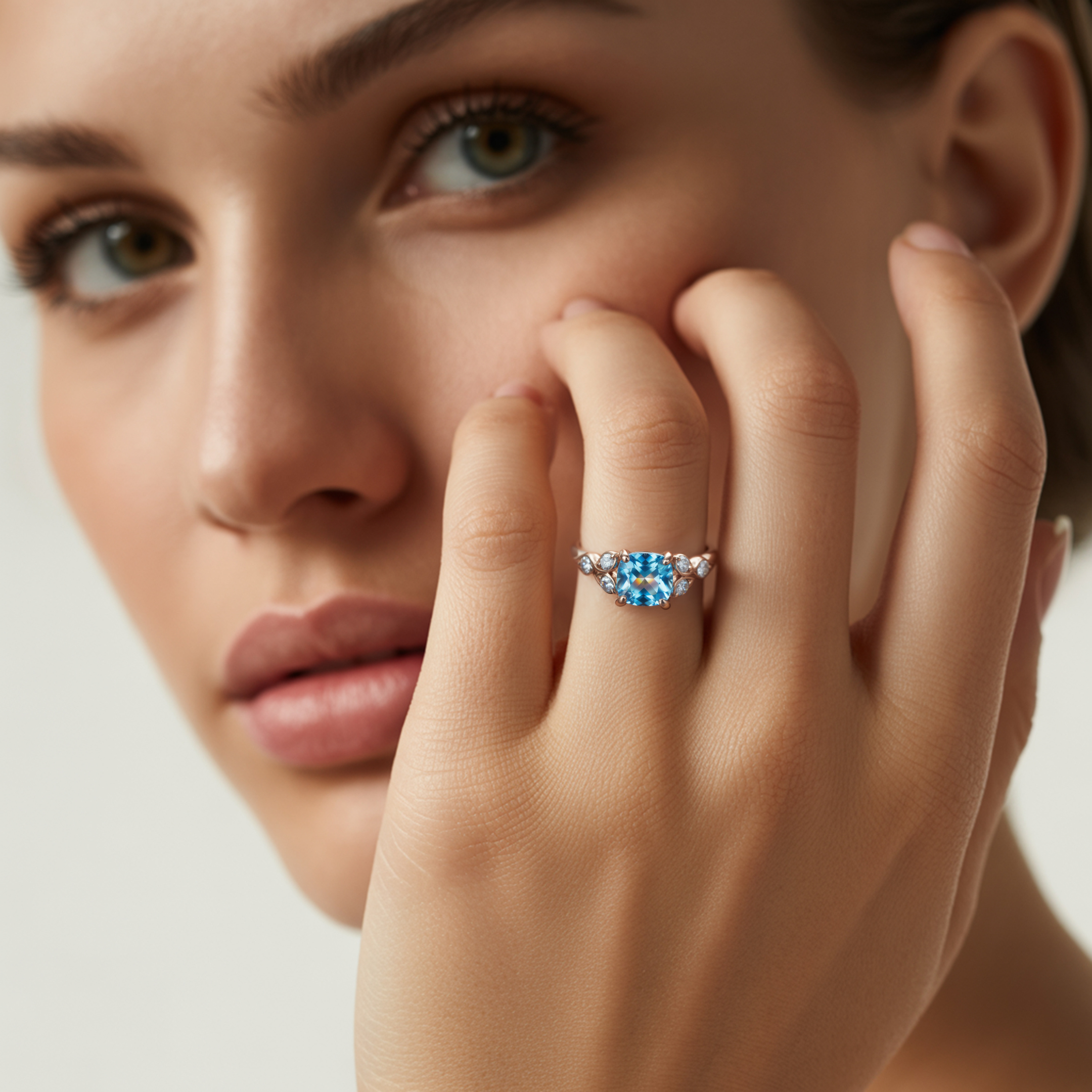 The Katalina Cushion Cut Moissanite Ring