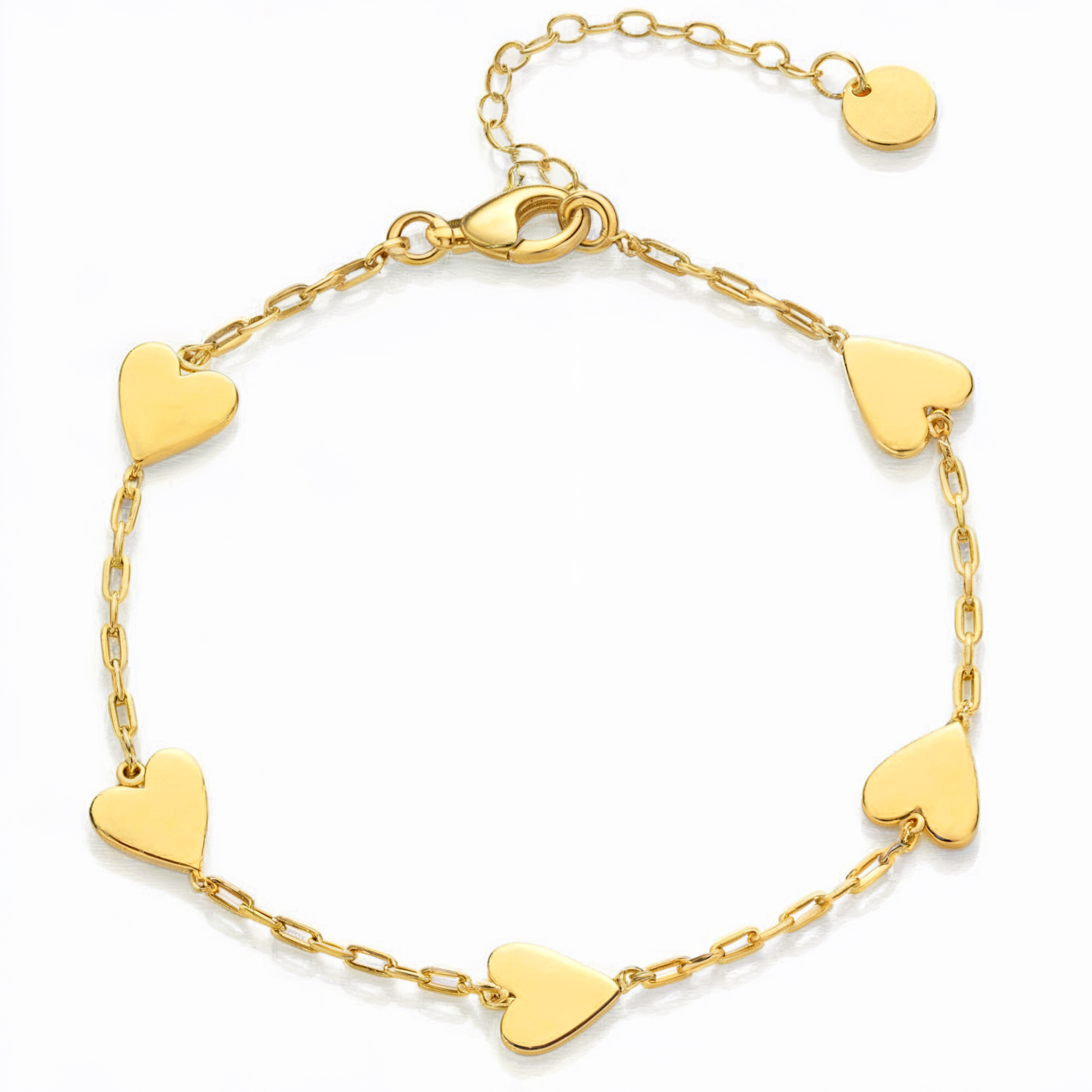 Zartes Herz-Charm-Silberarmband