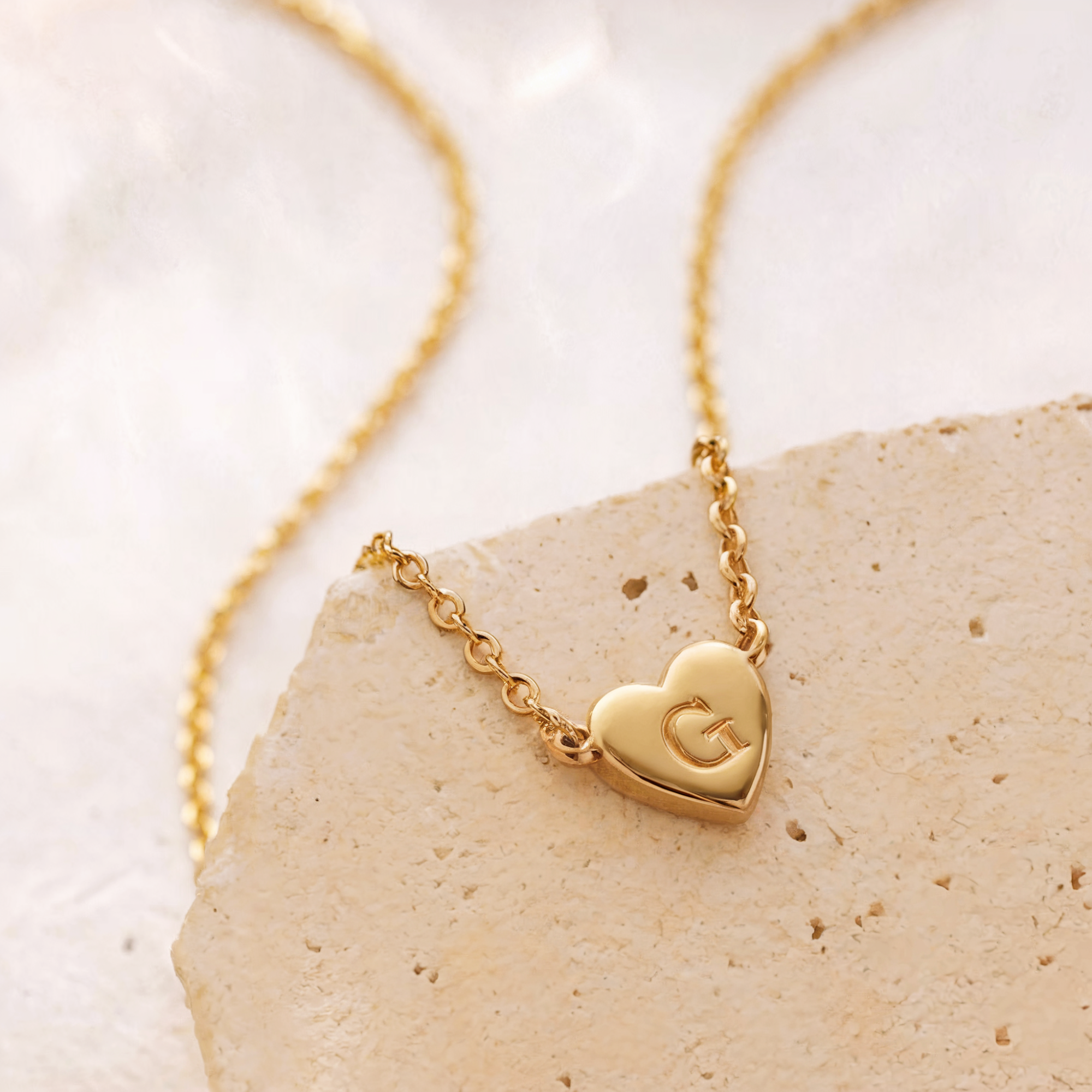 Collier Mini Cœur Initial Personnalisé