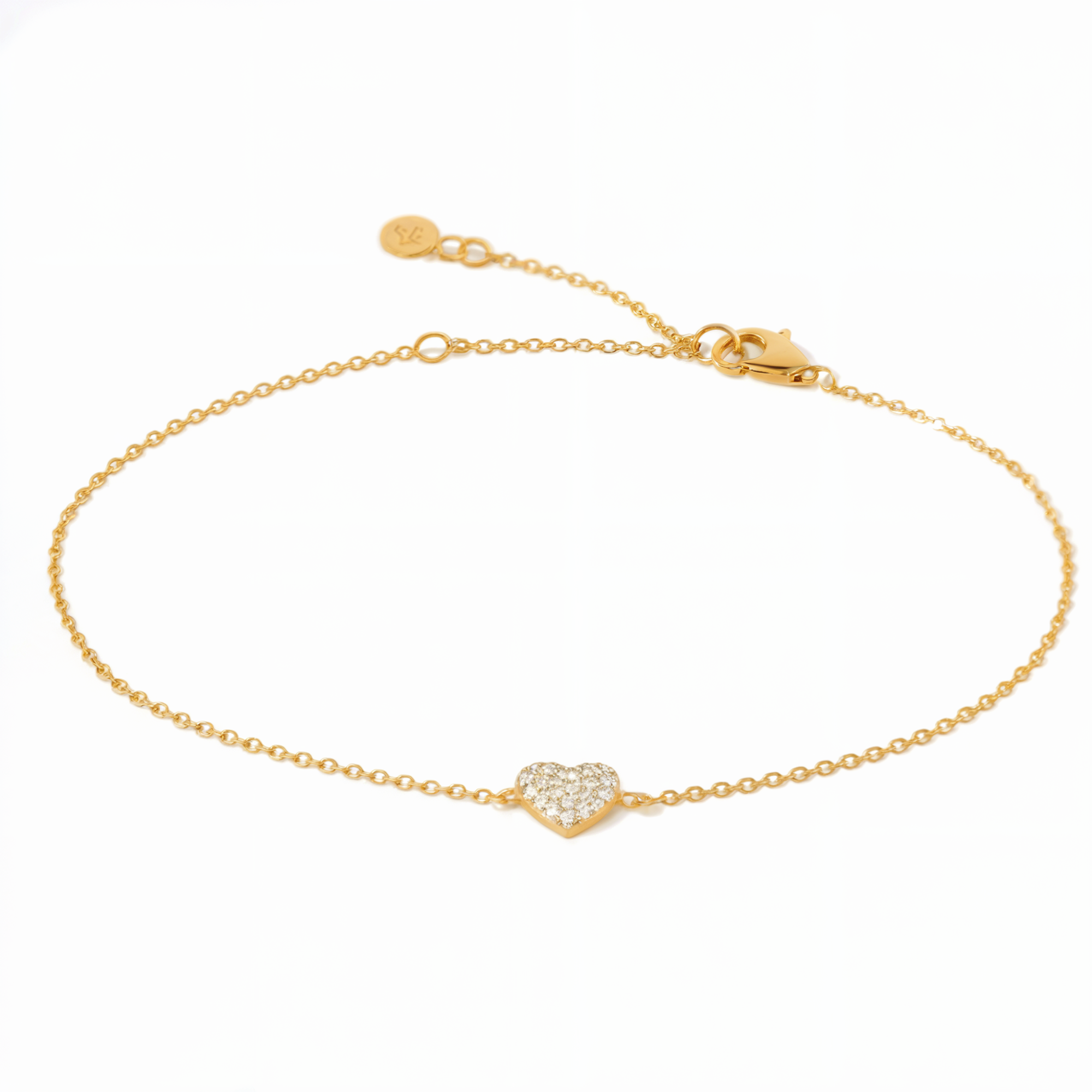 Zeitloses Diamant-Herzarmband