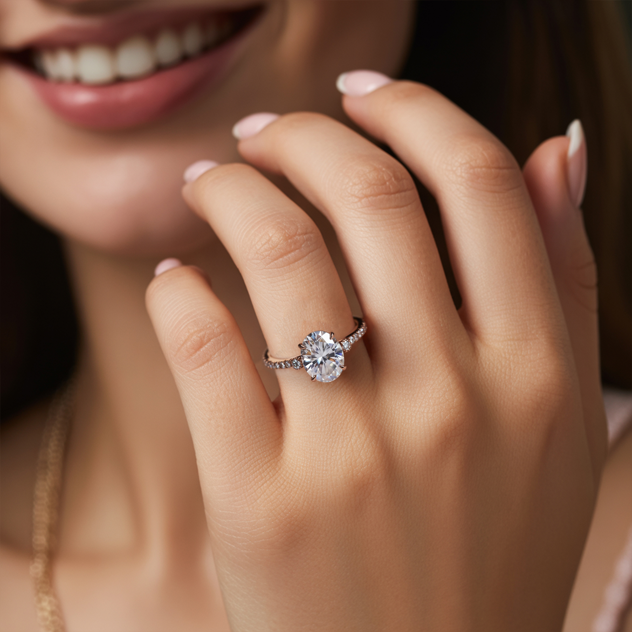 De Luna 3CT Moissanite Ring