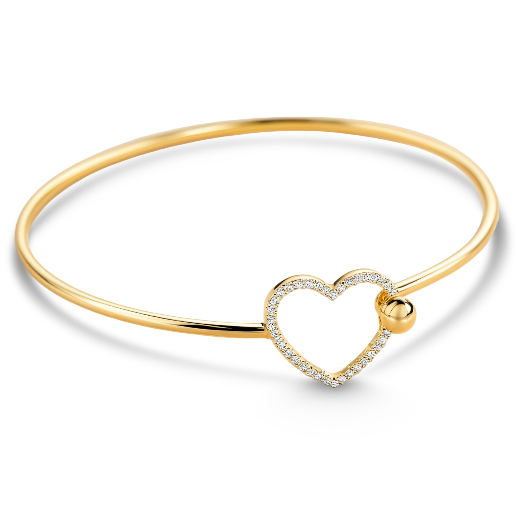 Armband mit Diamant-Herz-Hakenverschluss