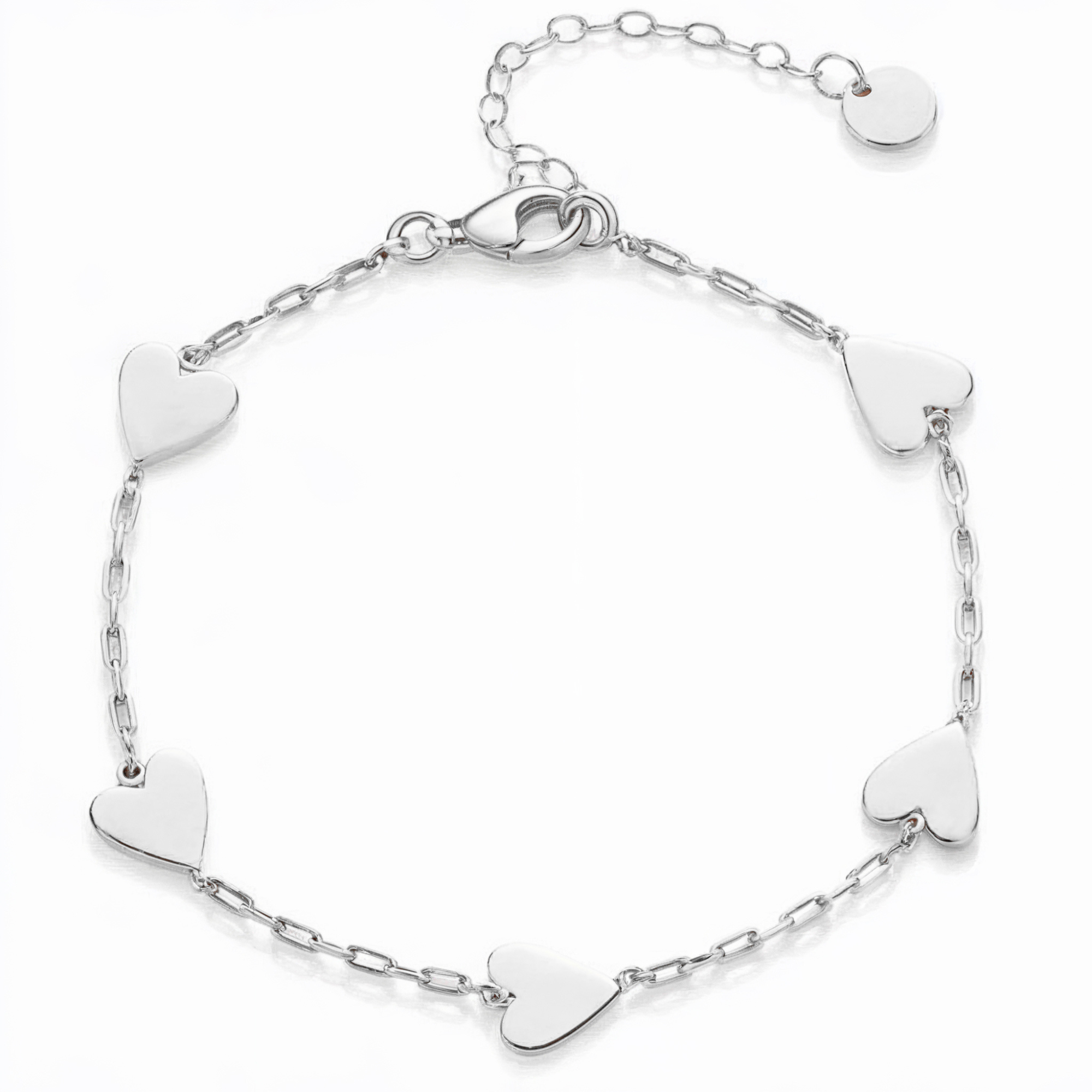 Zartes Herz-Charm-Silberarmband