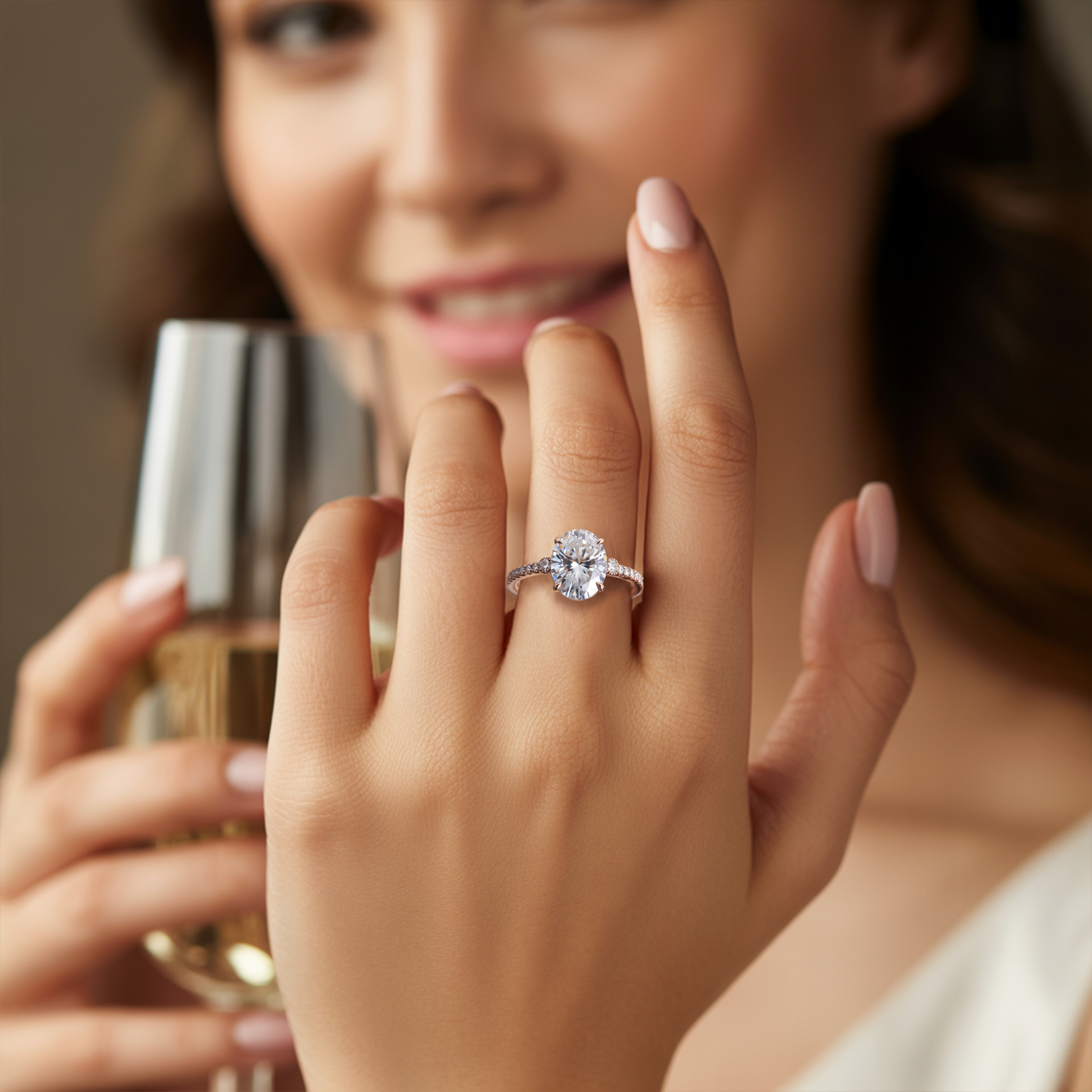 Der Luna 4CT Moissanite Ring