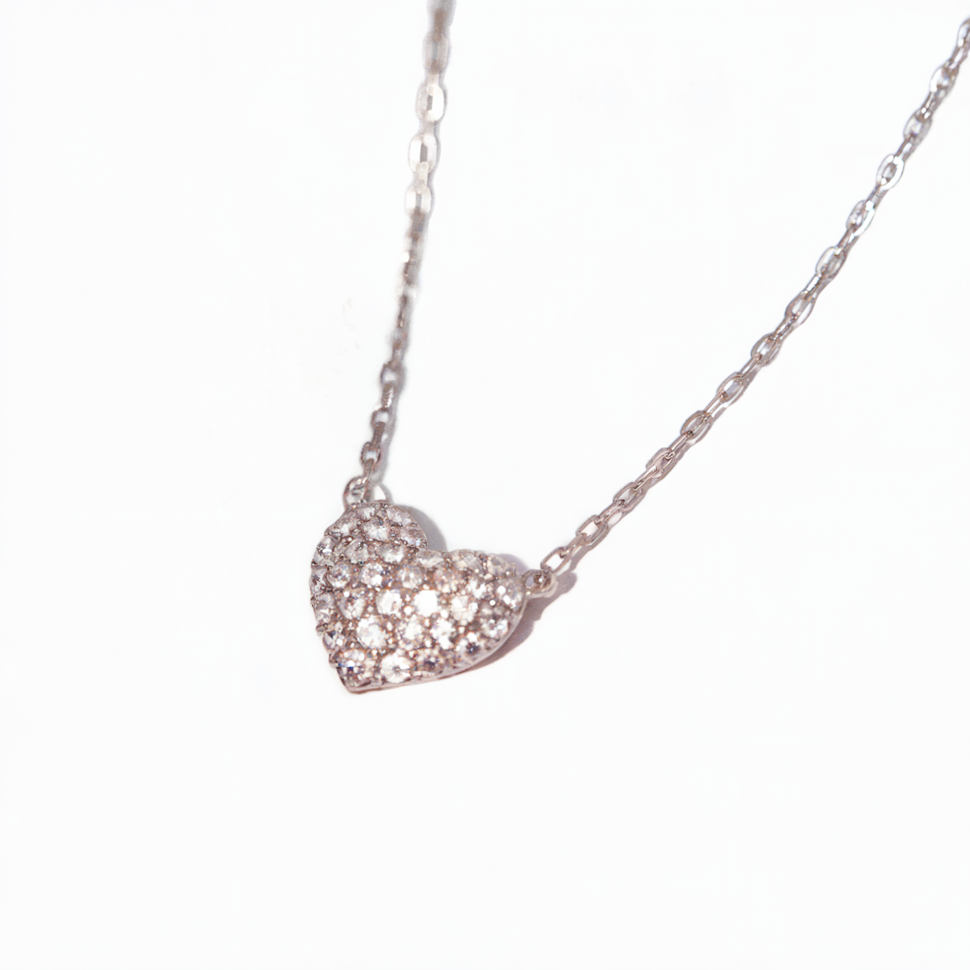 Diamant-Cluster-Herz-Halskette