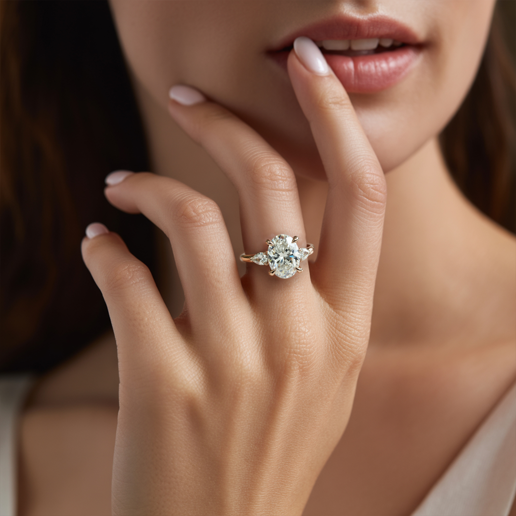 La Célestine - Bague Moissanite Trois Pierres