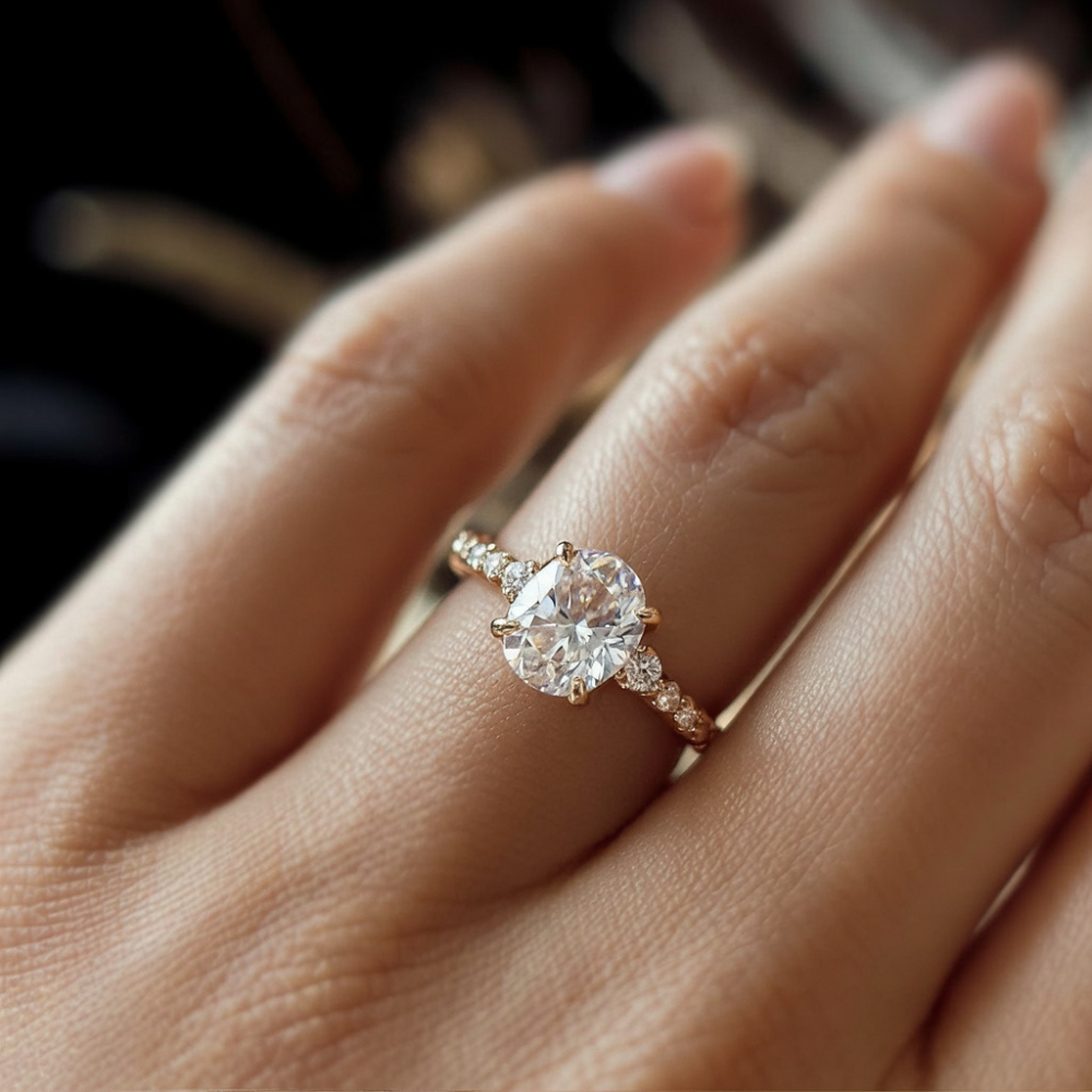The Luna Rose Gold Promise Ring