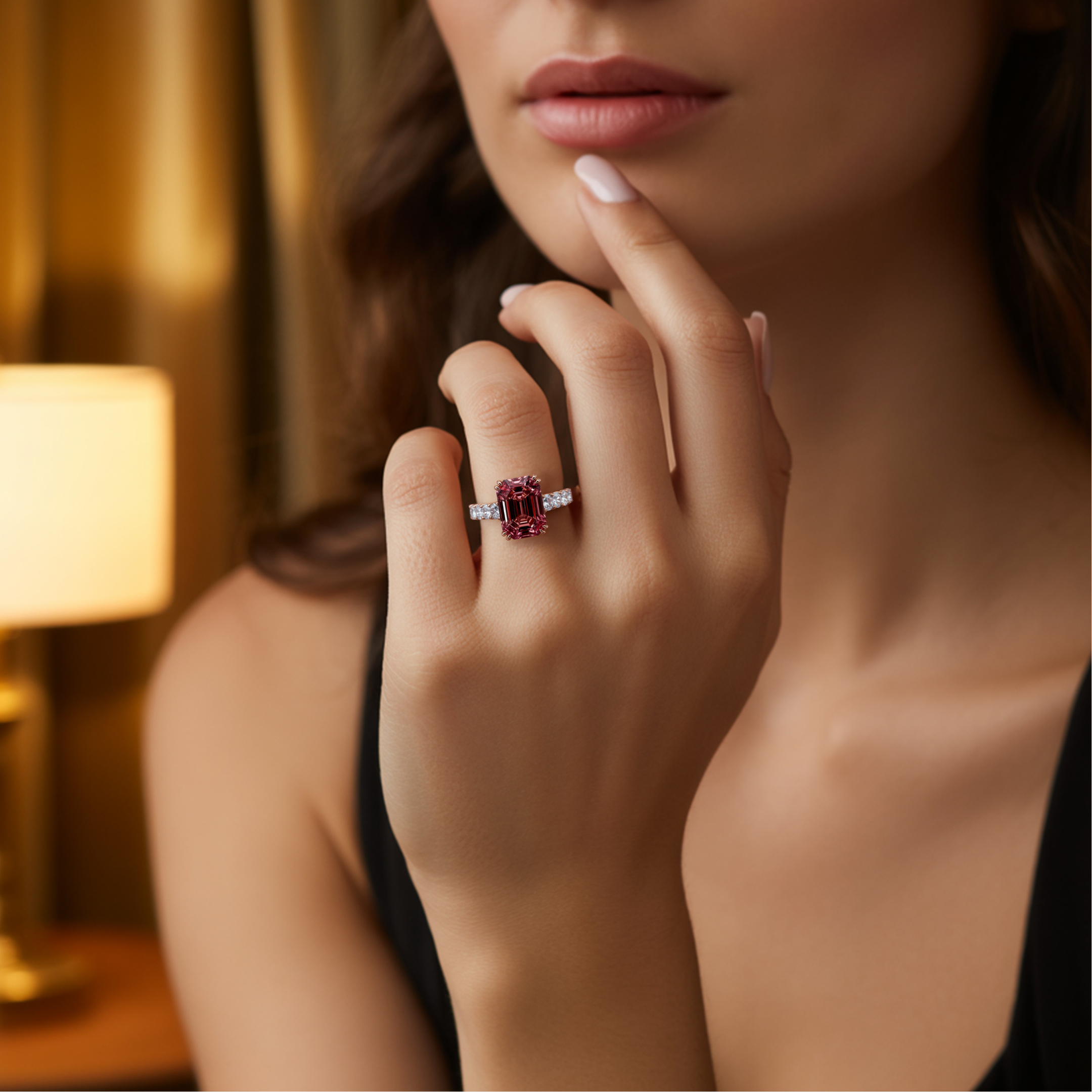 Der Camilla – Roter Moissanitring