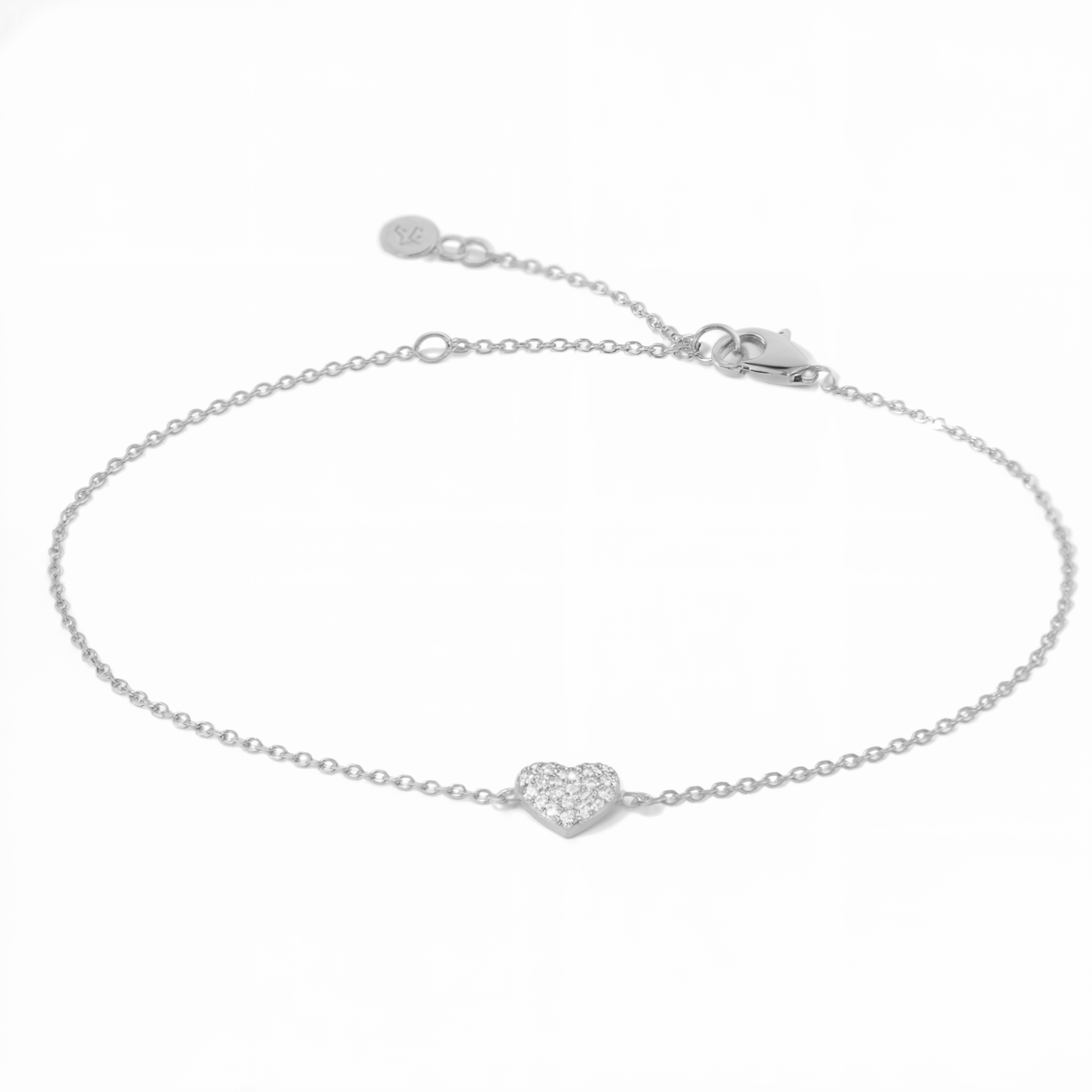 Zeitloses Diamant-Herzarmband