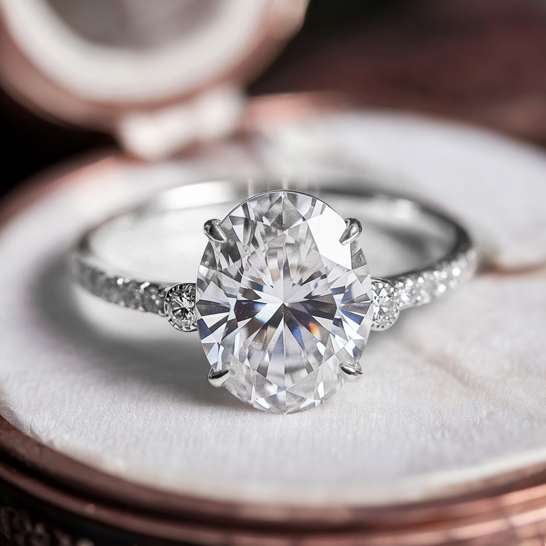 La Bague Luna 5CT en Moissanite