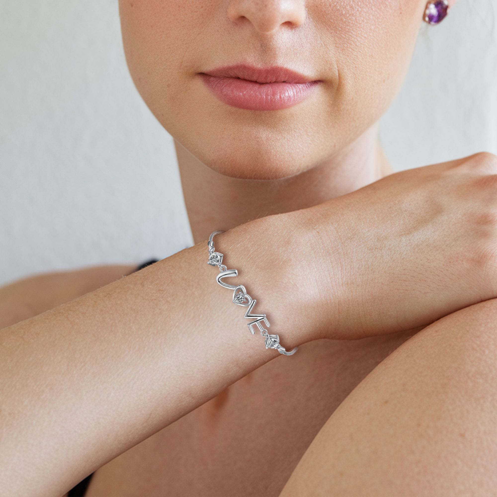 Zartes Diamanten-Liebesarmband