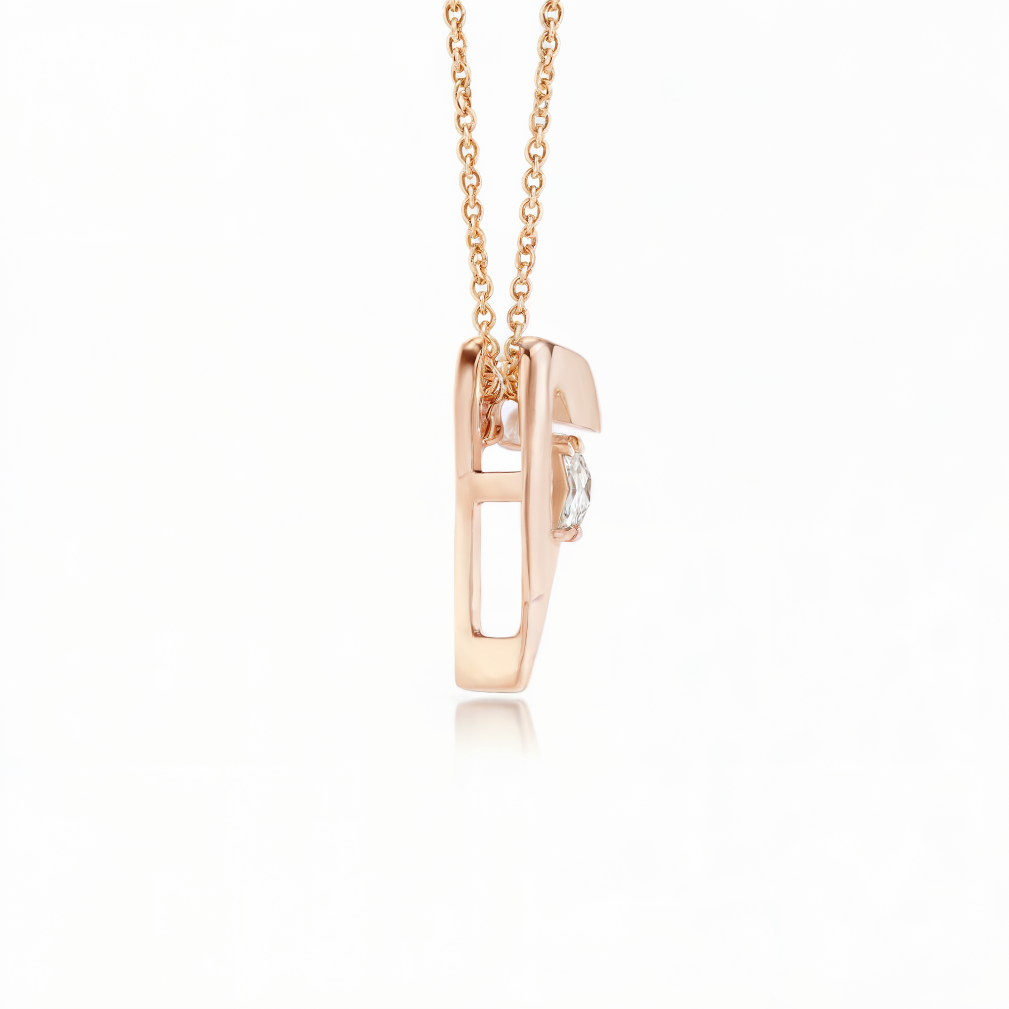Collier avec Pendentif Coeur Solitaire