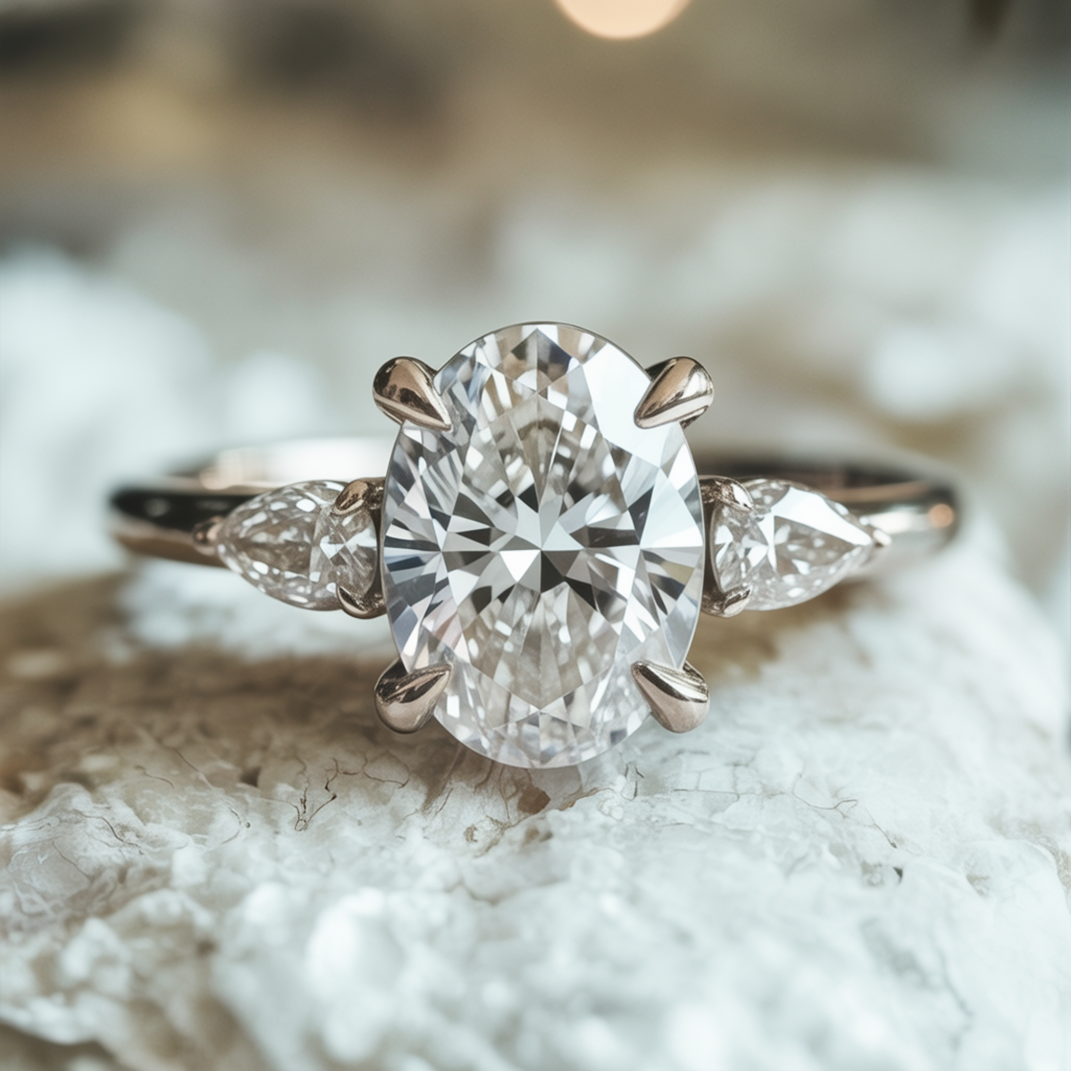 La Célestine - Bague Moissanite Trois Pierres