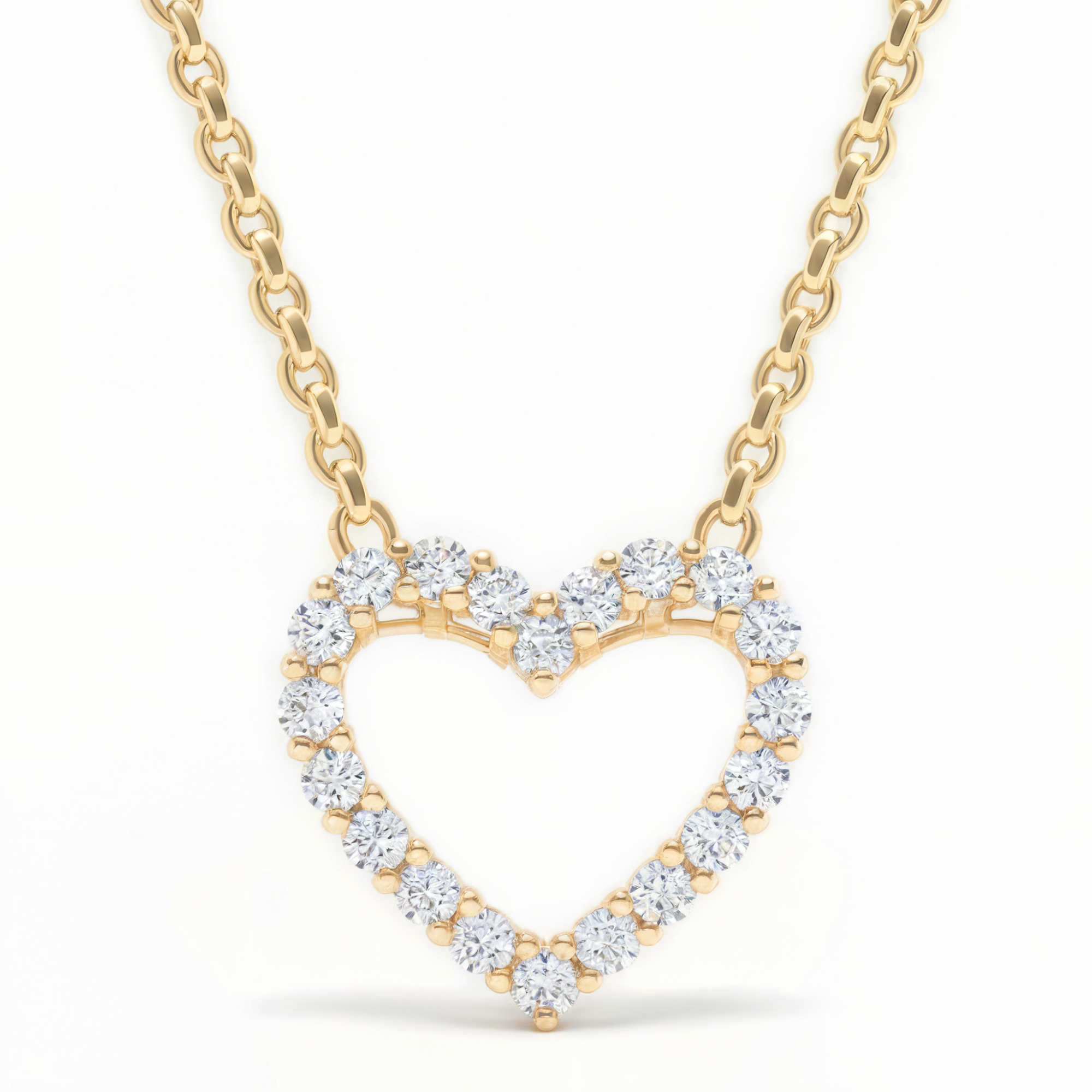 Hart Diamant Hanger Ketting