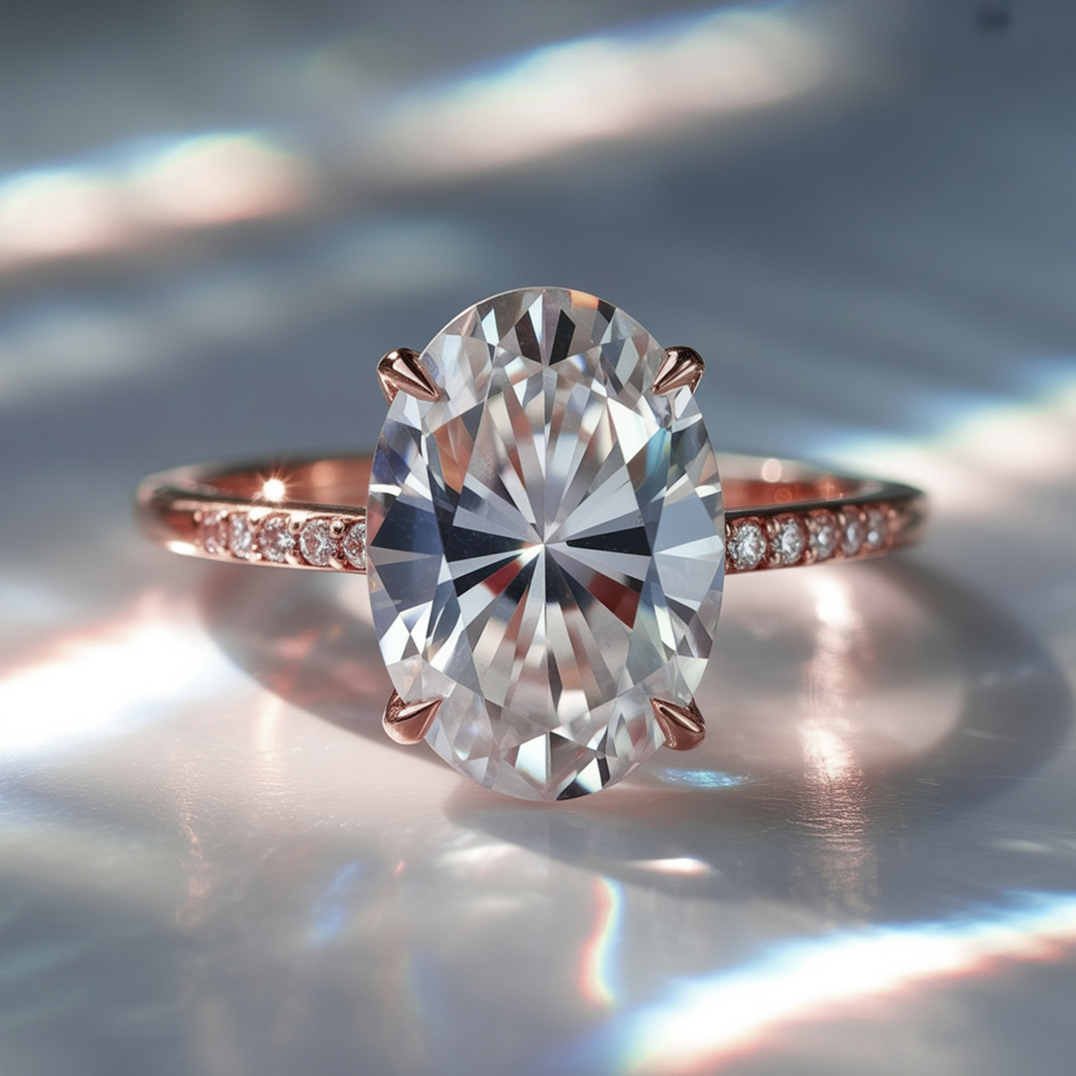 Der Opaline 3CT Moissanite Ring