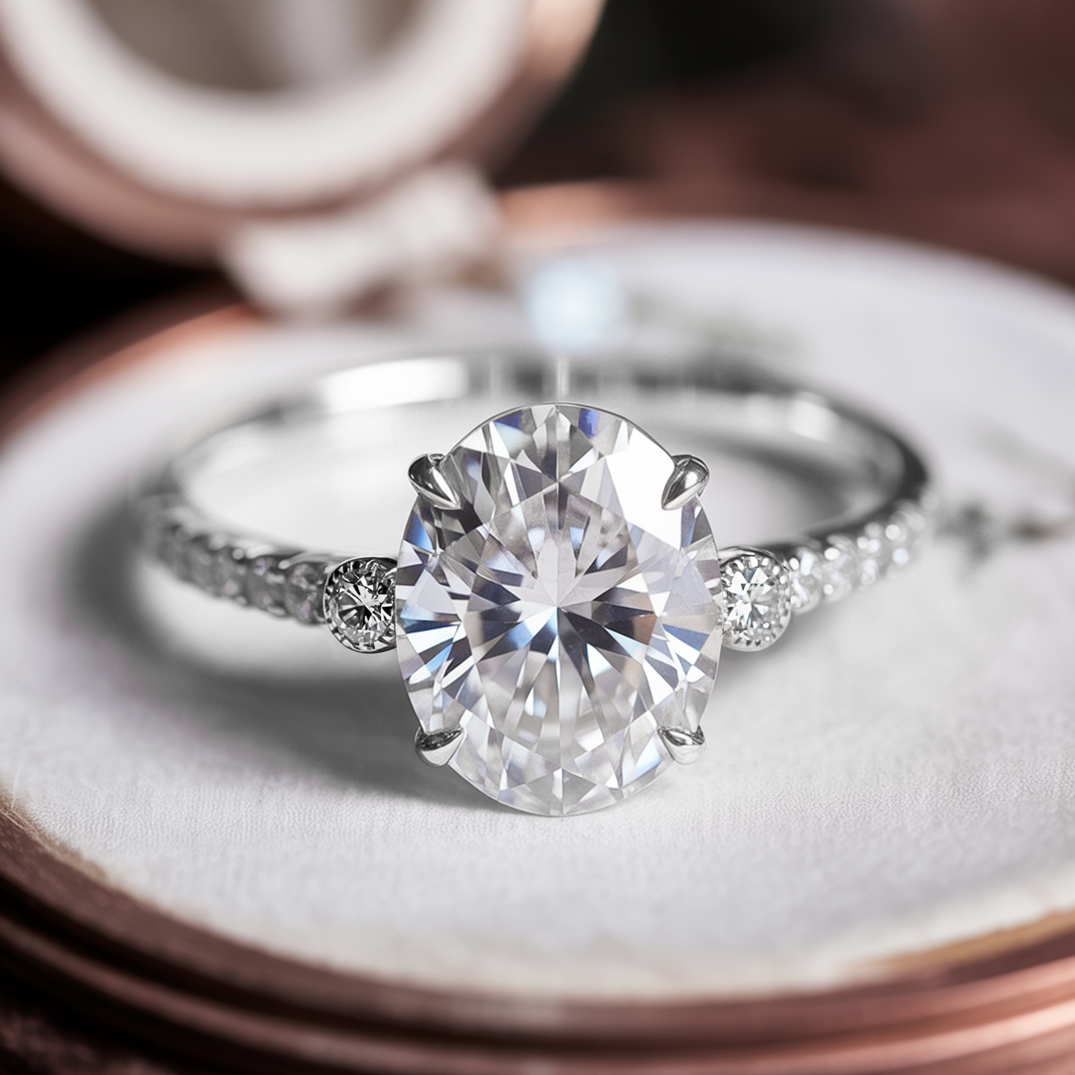 Der Luna 4CT Moissanite Ring