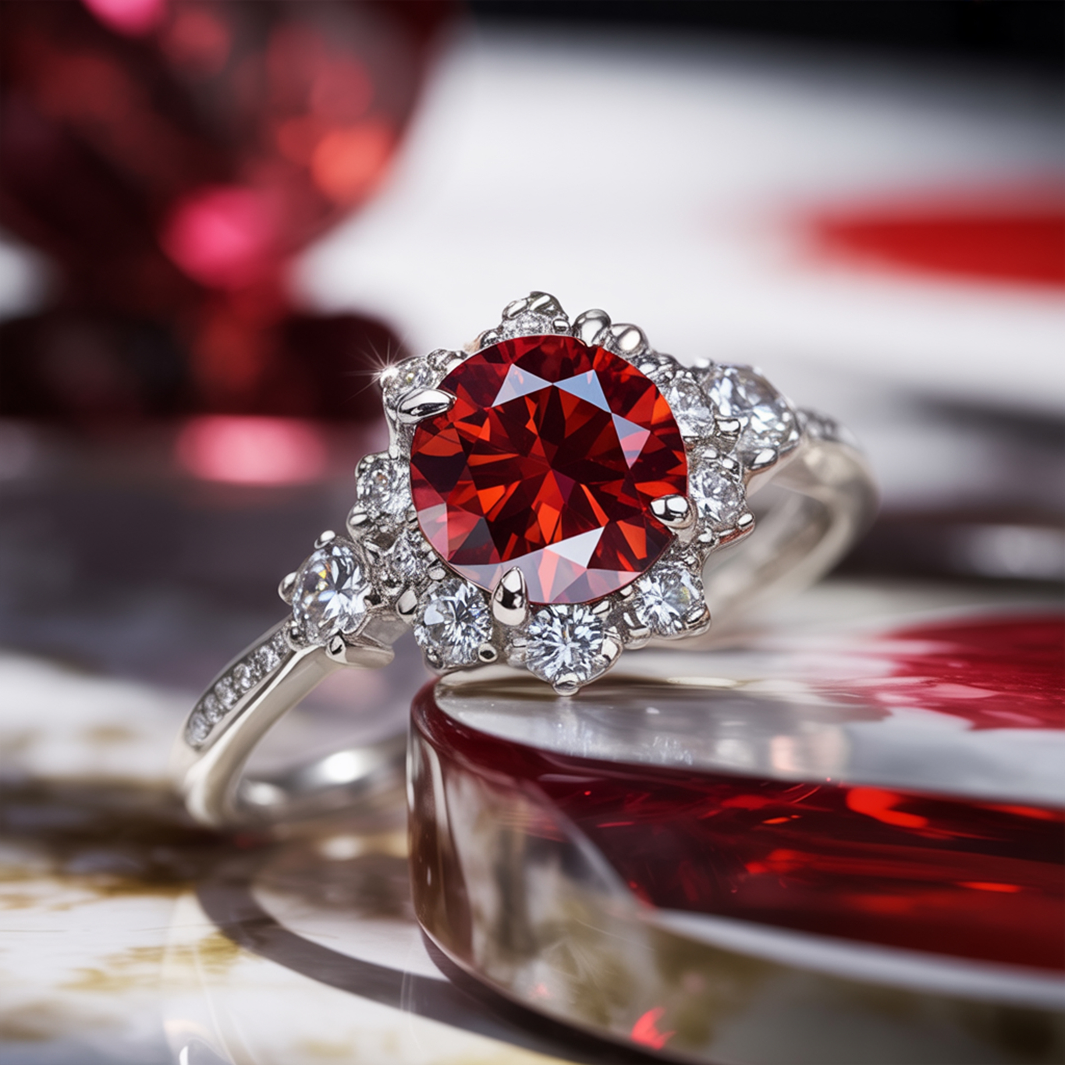 De Bethany - Rode Moissanite Ring
