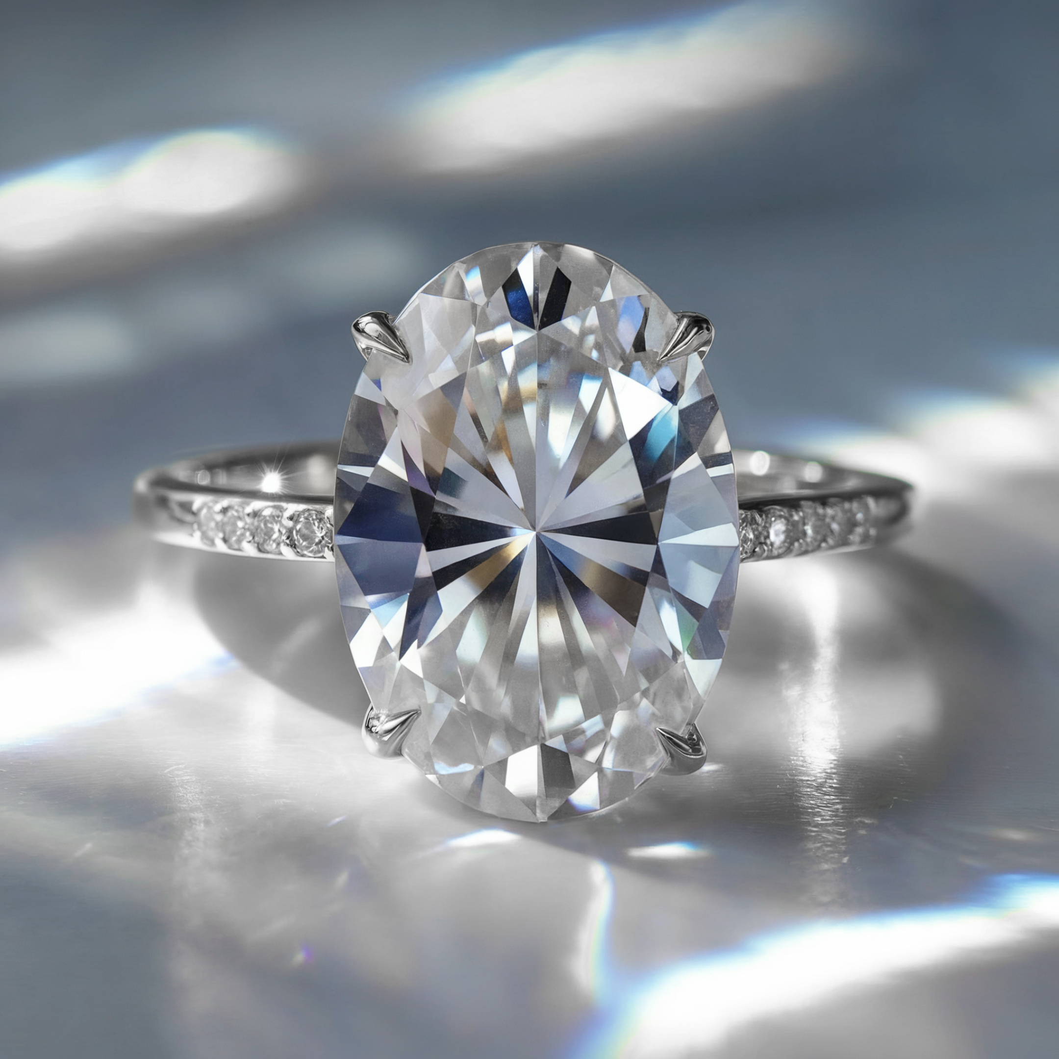 Der Opaline 5CT Moissanite Ring