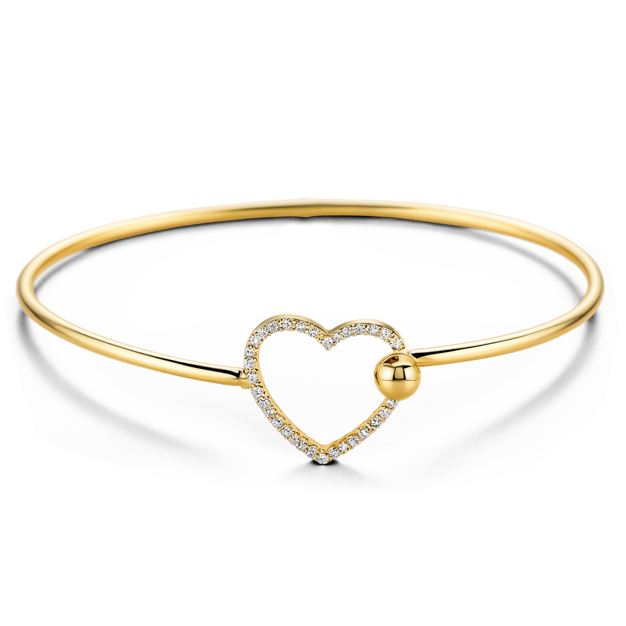 Armband mit Diamant-Herz-Hakenverschluss