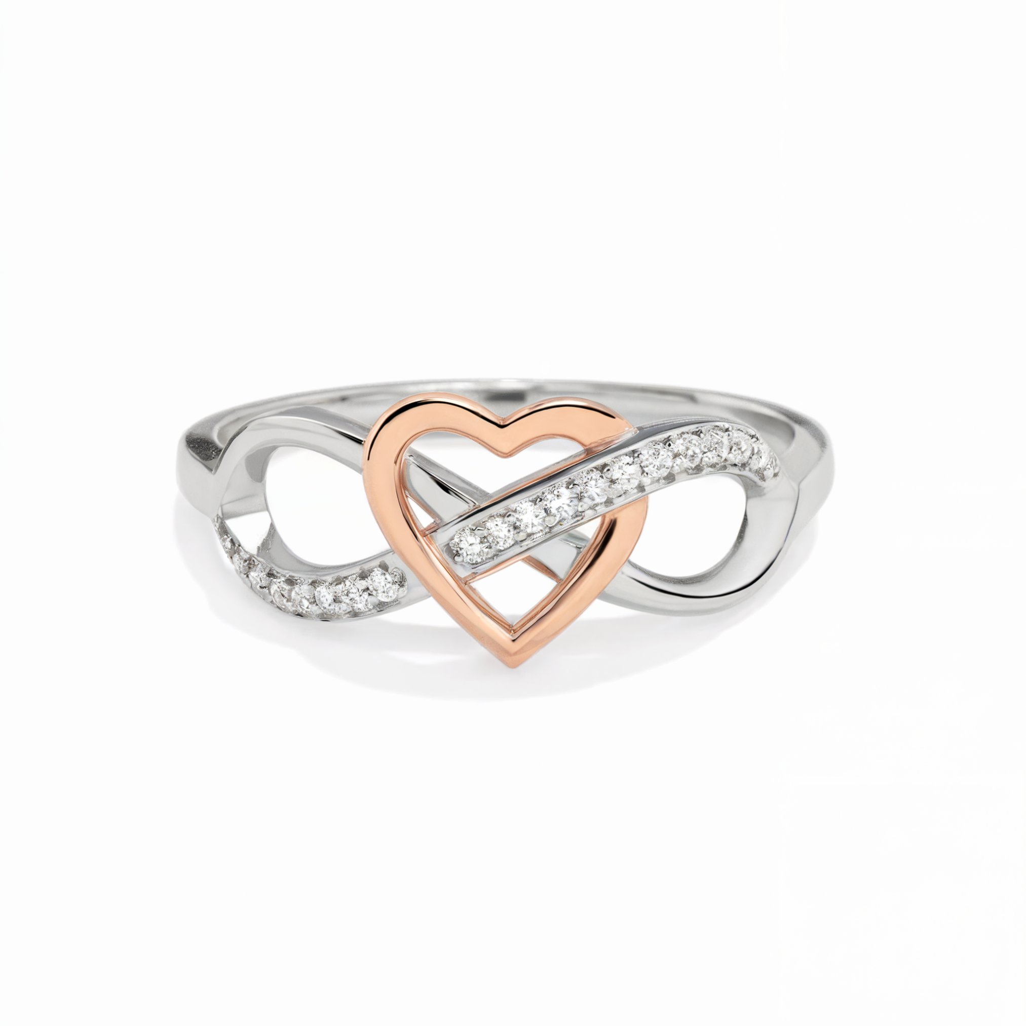 Eleganter Infinity-Herzring