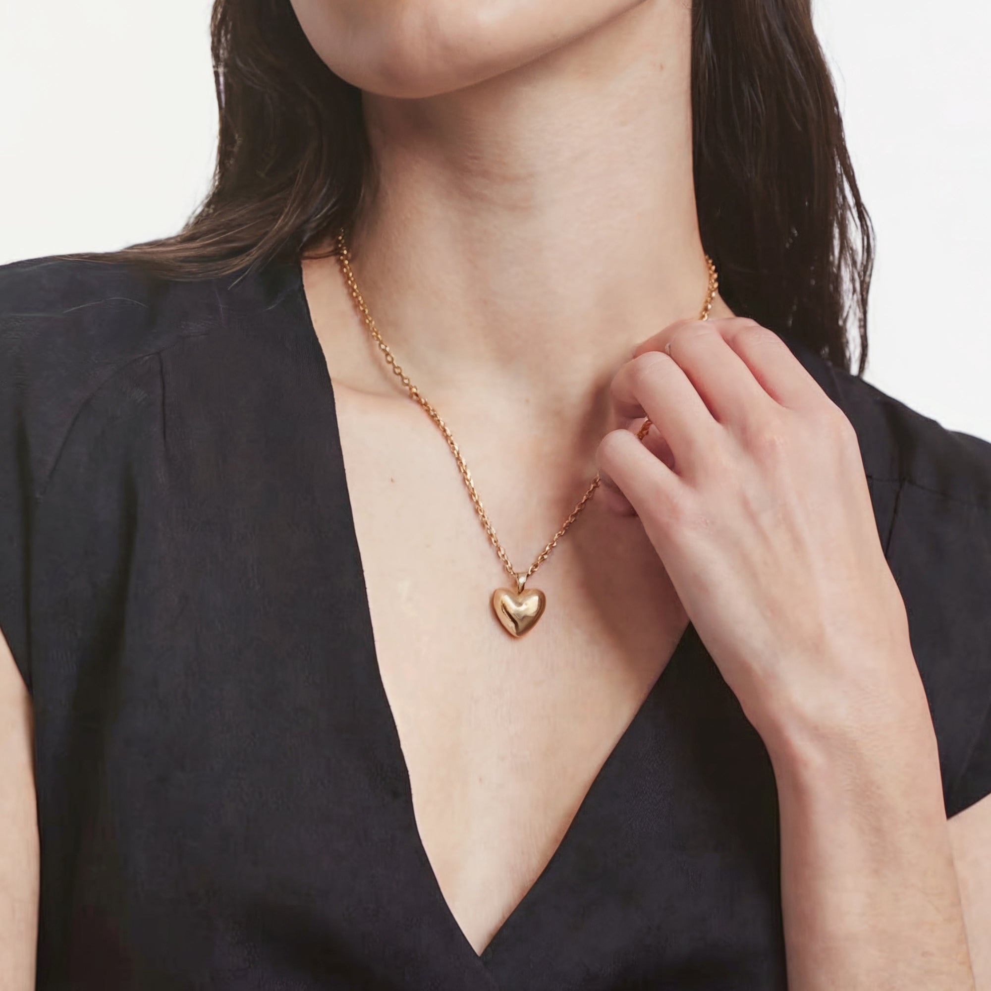 Le Collier Cœur Grosse Chaîne Leva