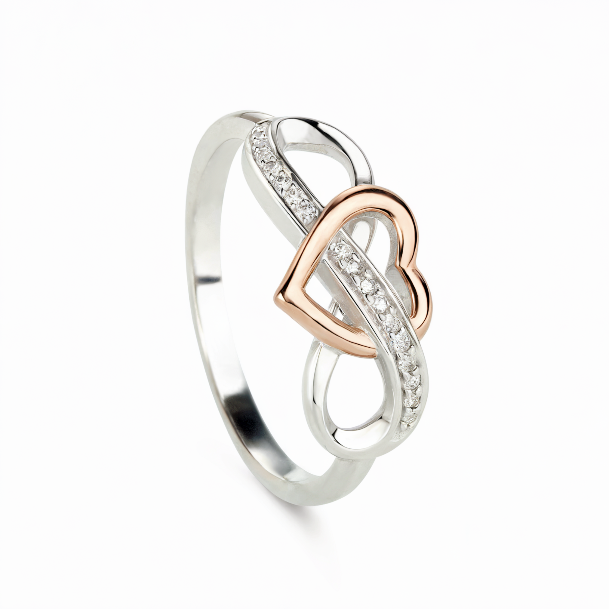Eleganter Infinity-Herzring