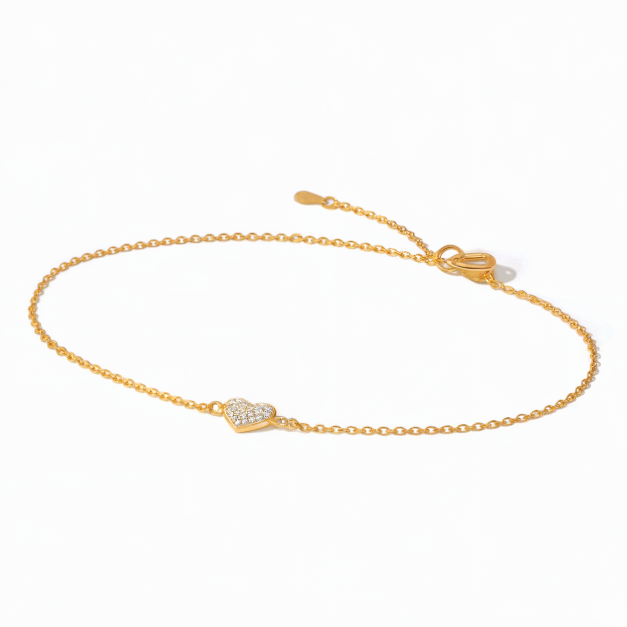 Zeitloses Diamant-Herzarmband