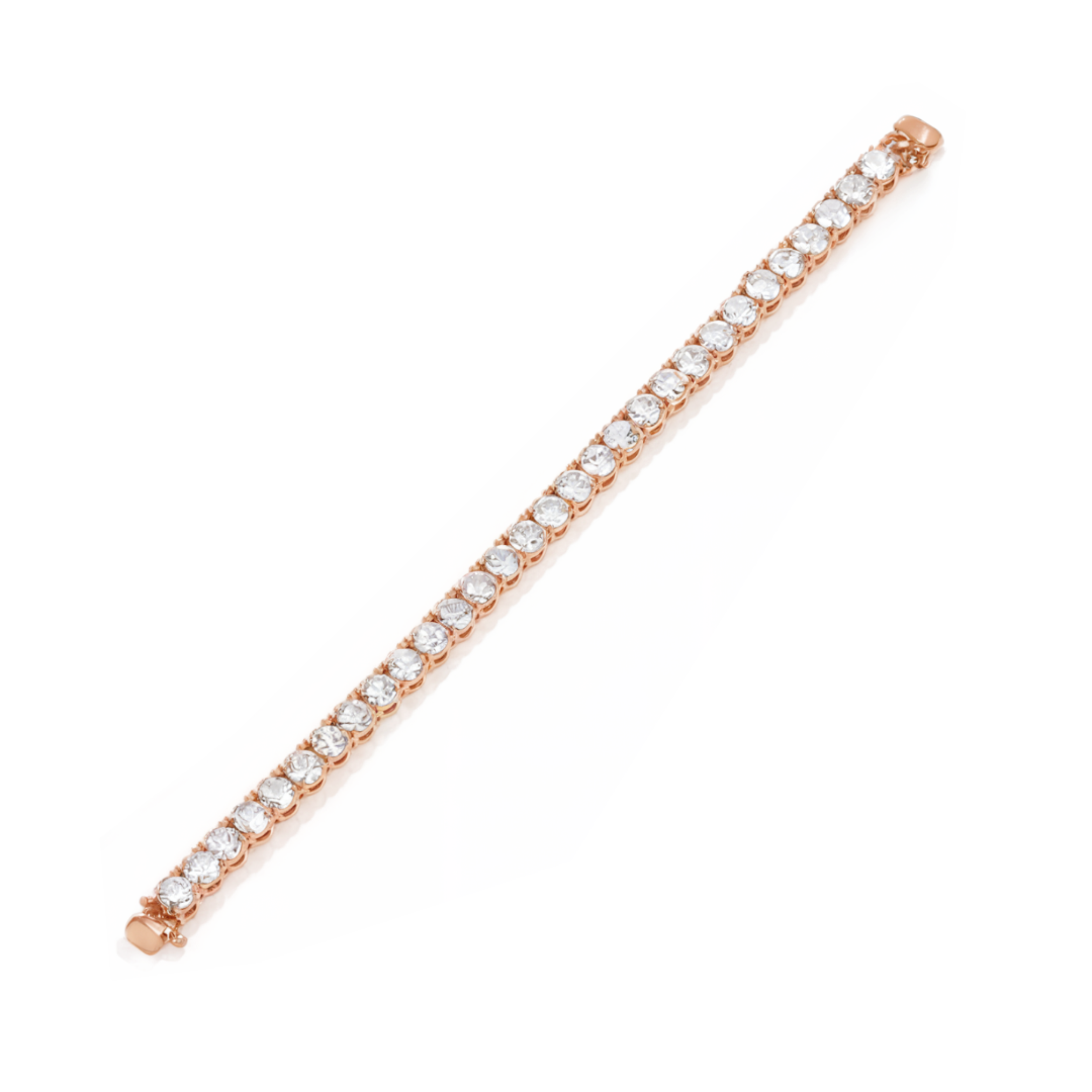 Elegante Moissanite Roségouden Tennisarmband