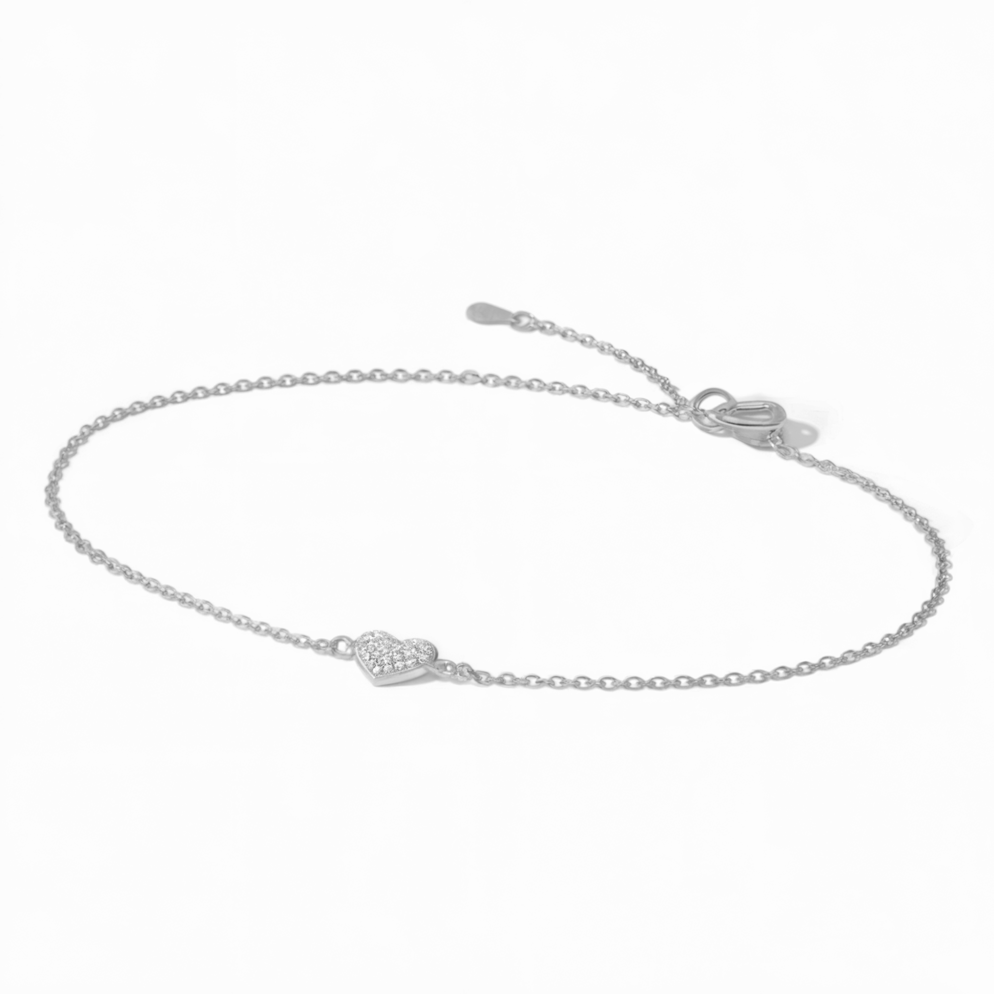 Zeitloses Diamant-Herzarmband