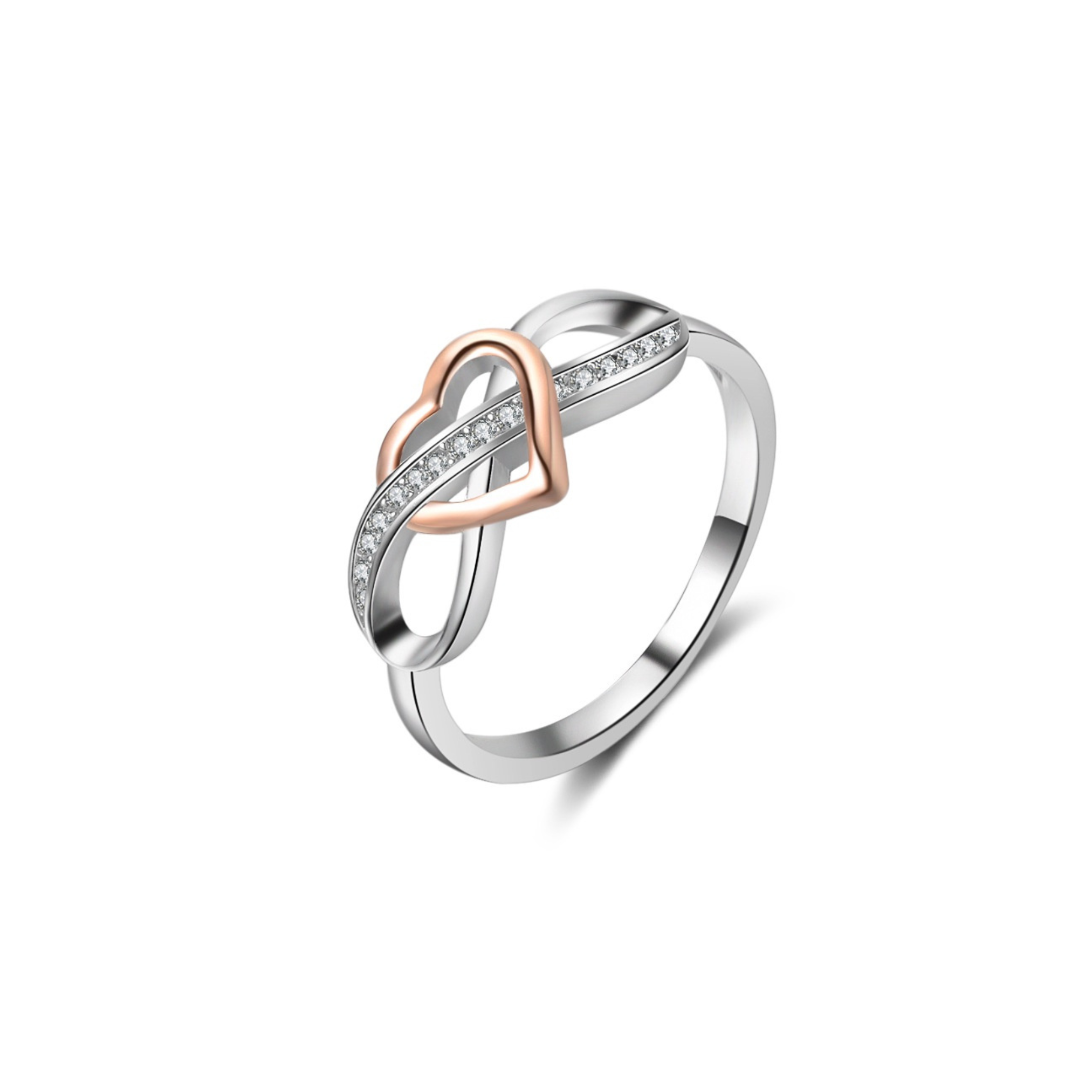 Eleganter Infinity-Herzring