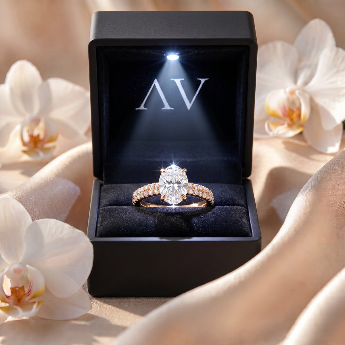AI0009-OVA-1CT-DPAVE-SOLIT - Premium LED Gift Box Presentation